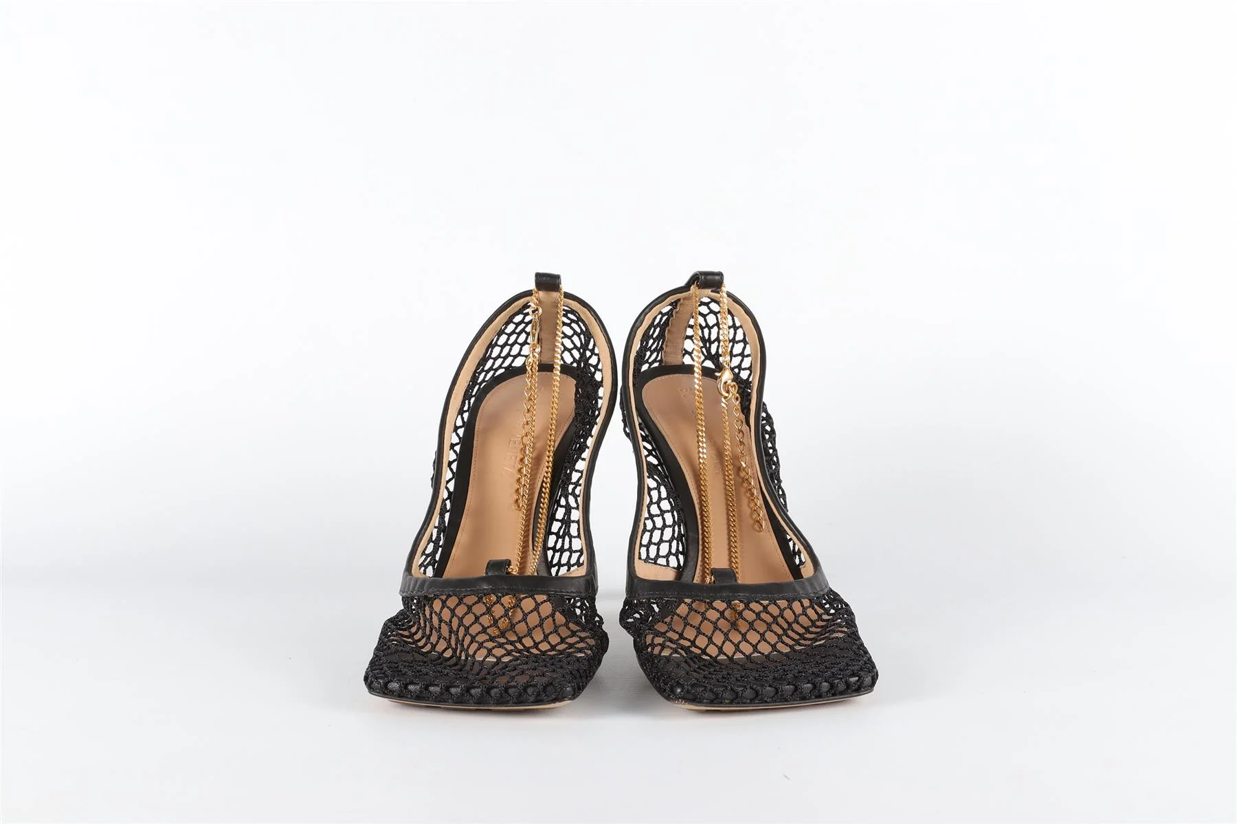 BOTTEGA VENETA BLACK MESH AND LEATHER PUMPS EU 37.5 UK 4.5 US 7.5 - Image 3
