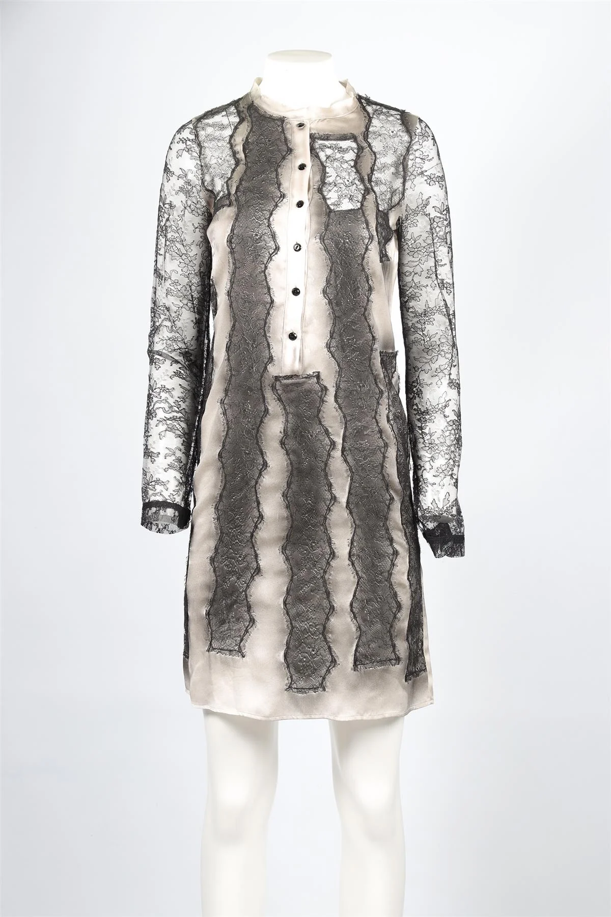 BOTTEGA VENETA BLACK SILK DRESS IT 42 UK 10 - Image 2