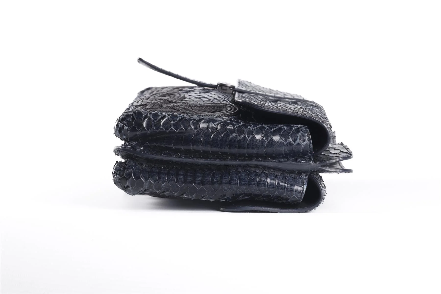 BOTTEGA VENETA BLUE 2012 PYTHON CLUTCH - Image 5