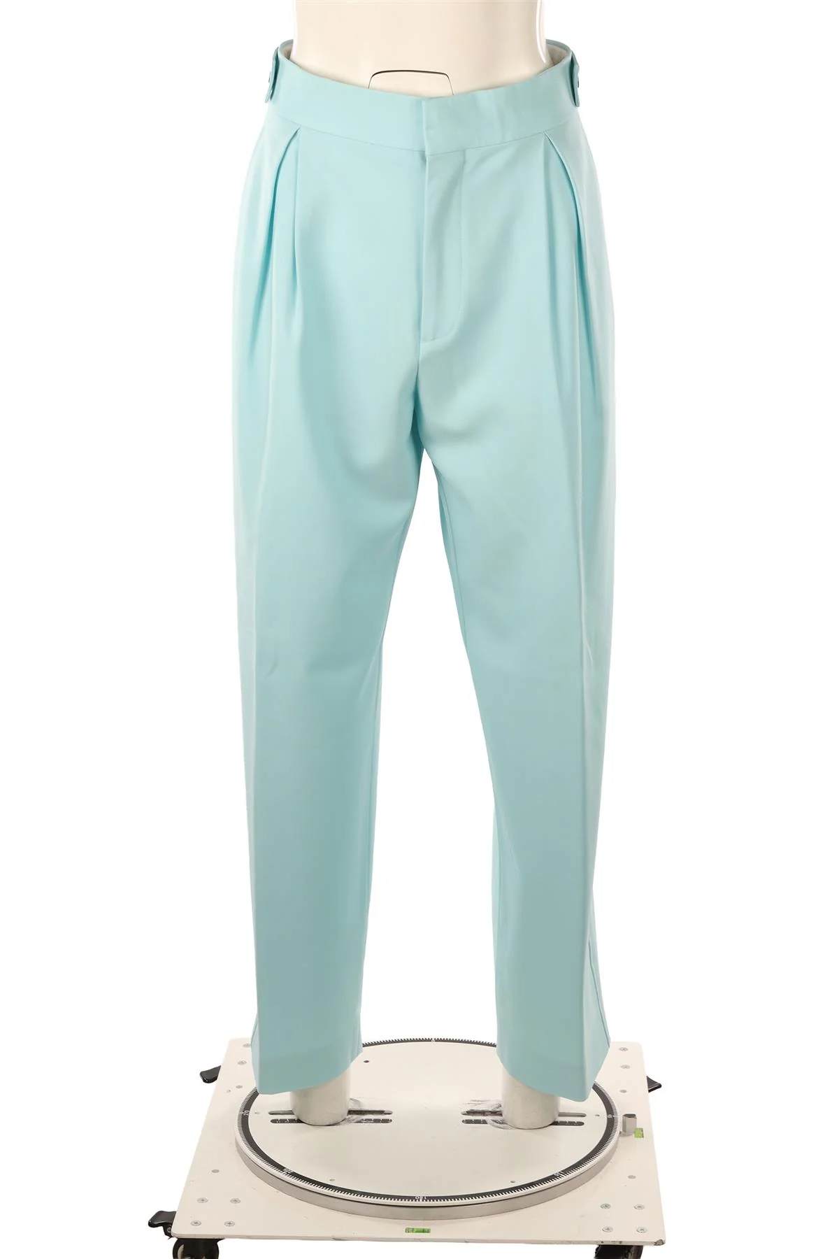 BOTTEGA VENETA BLUE WOOL STRAIGHT LEG PANTS IT 40 UK 8 - Image 2