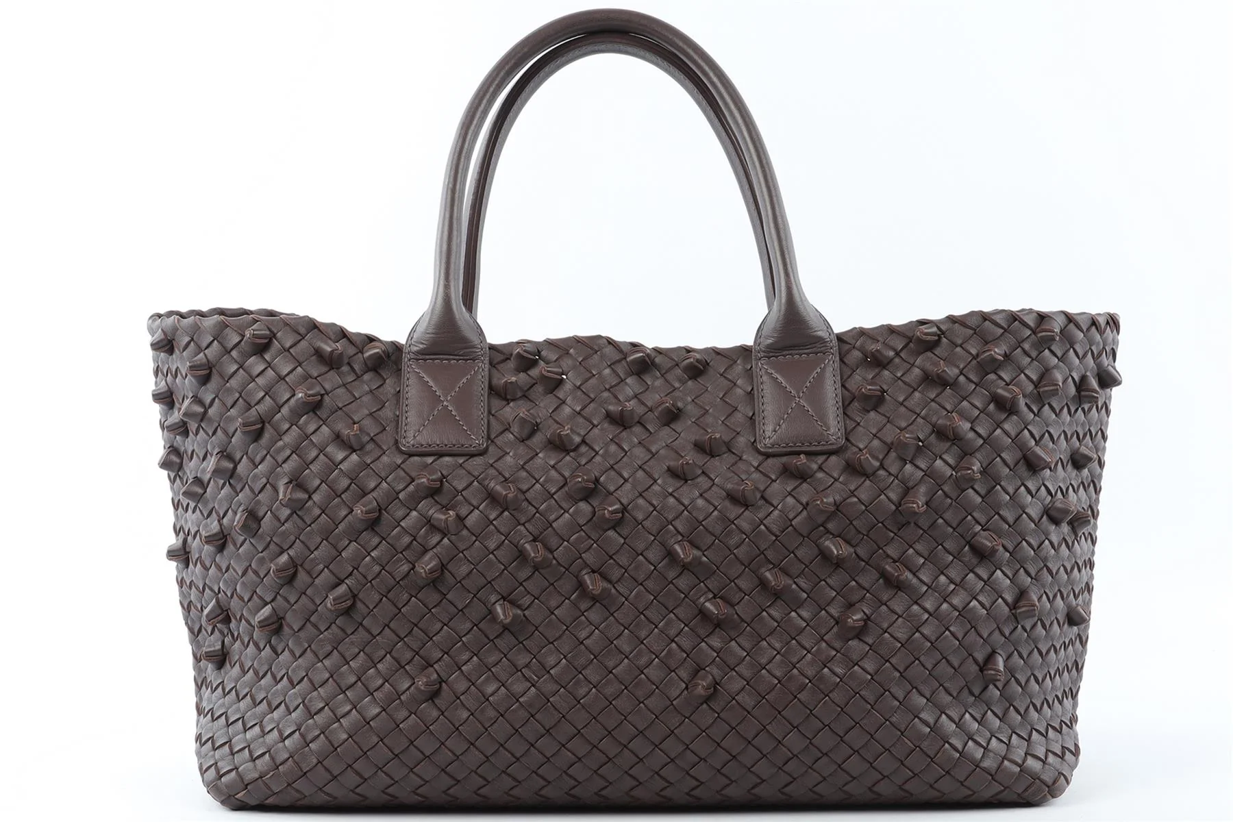 BOTTEGA VENETA BROWN CABAT MEDIUM INTRECCIATO LEATHER TOTE BAG - Image 2