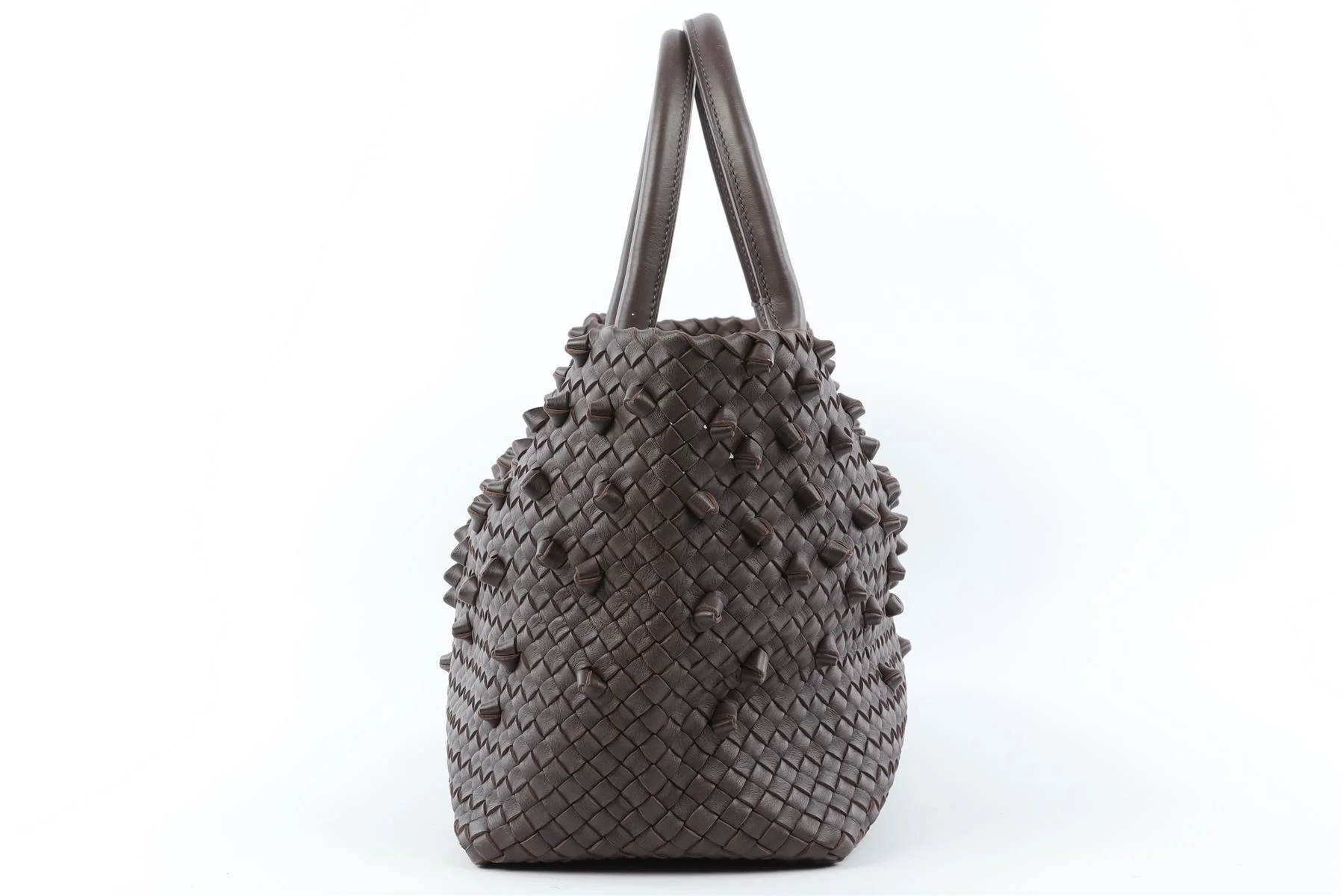 BOTTEGA VENETA BROWN CABAT MEDIUM INTRECCIATO LEATHER TOTE BAG - Image 4