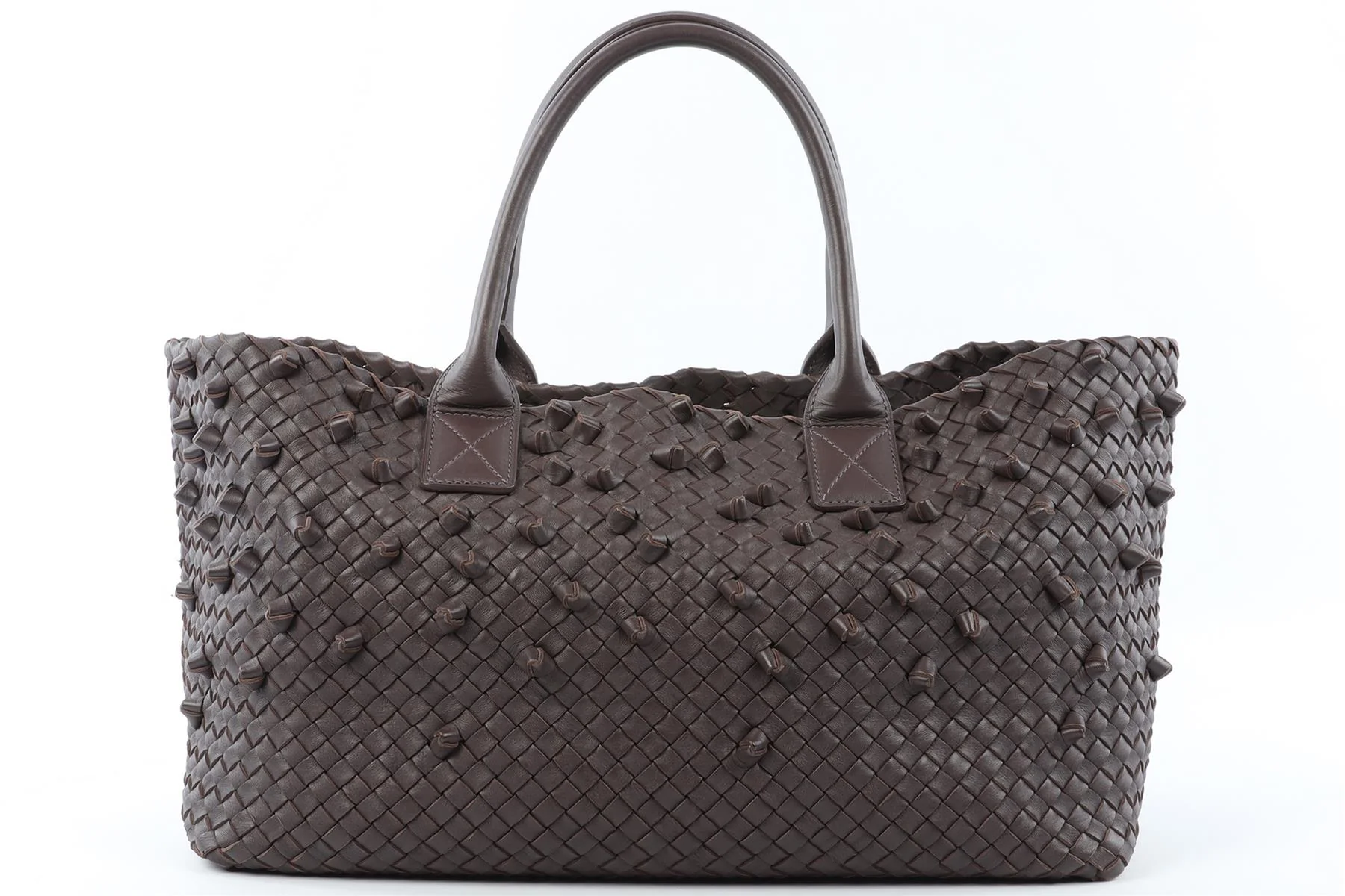 BOTTEGA VENETA BROWN CABAT MEDIUM INTRECCIATO LEATHER TOTE BAG - Image 6