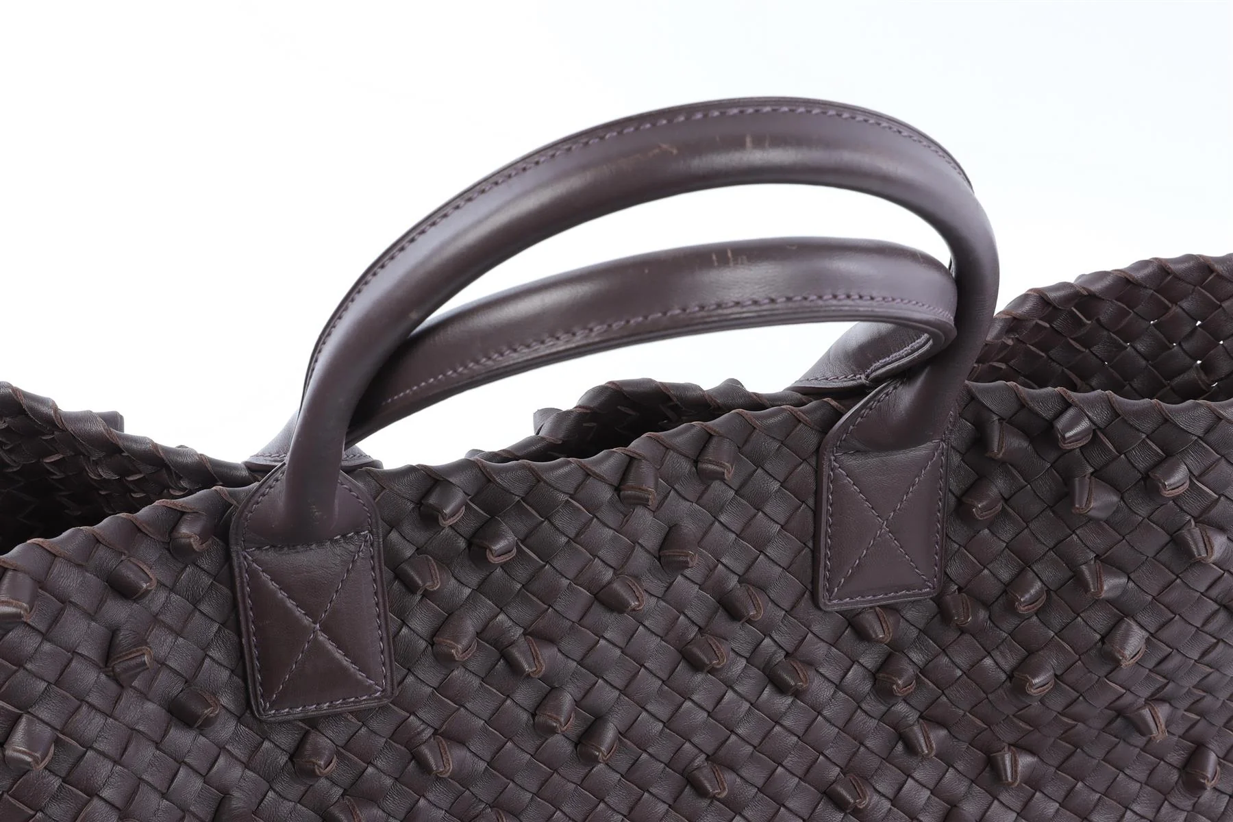 BOTTEGA VENETA BROWN CABAT MEDIUM INTRECCIATO LEATHER TOTE BAG - Image 8