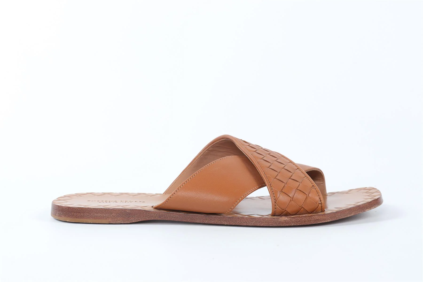 BOTTEGA VENETA BROWN LEATHER SANDALS EU 38 UK 5 US 8 - Image 2