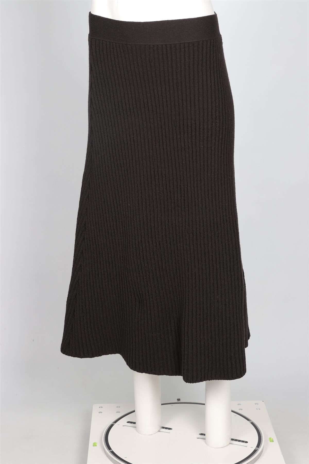 BOTTEGA VENETA BROWN WOOL MIDI SKIRT MEDIUM - Image 3