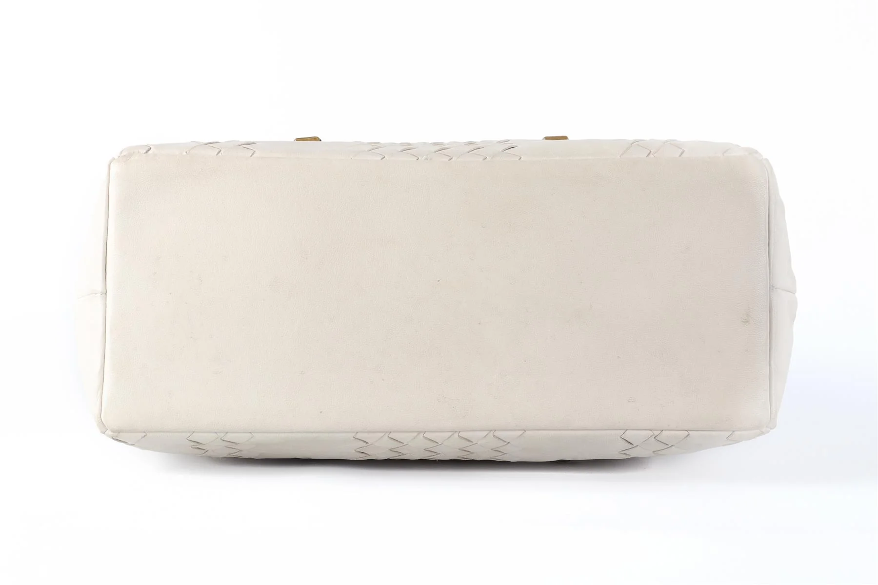 BOTTEGA VENETA ECRU INTRECCIATO LEATHER TOTE BAG - Image 7