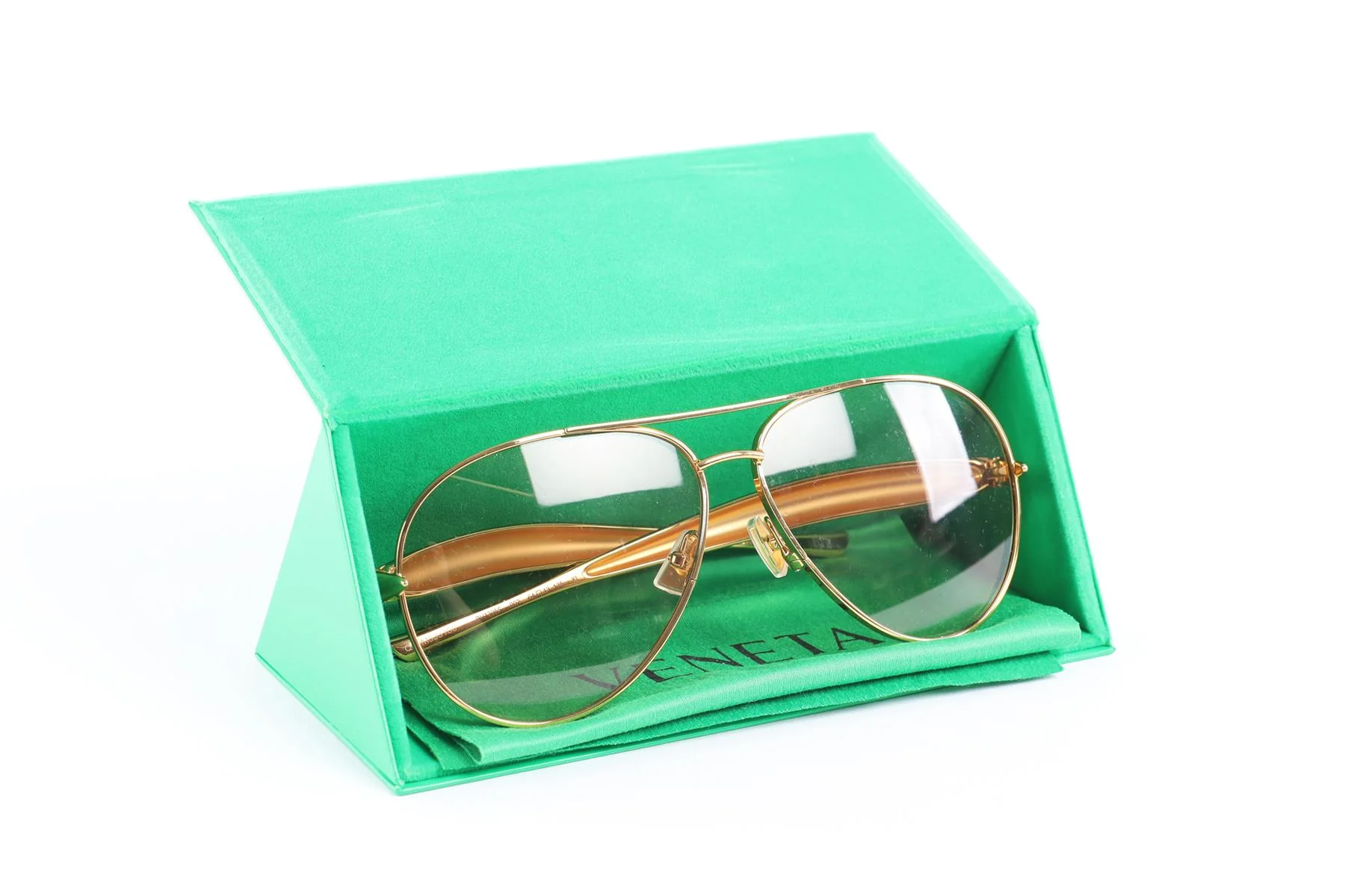 BOTTEGA VENETA GOLD FRAME SUNGLASSES - Image 8