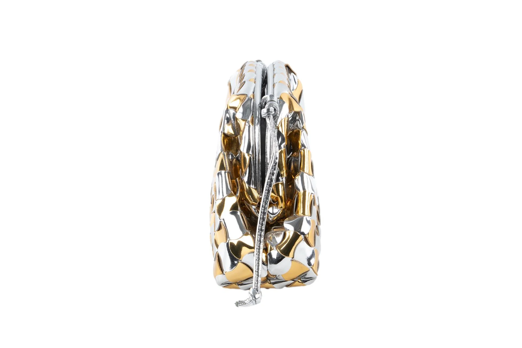 BOTTEGA VENETA GOLD POUCH MINI LEATHER SHOULDER BAG - Image 4