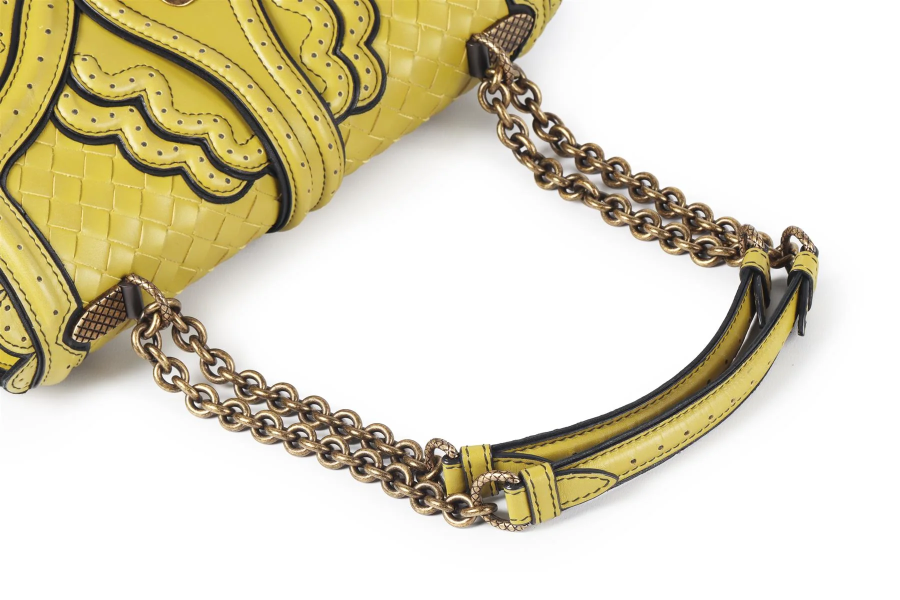 BOTTEGA VENETA GREEN CITY KNOT INTRECCIATO LEATHER SHOULDER BAG - Image 11