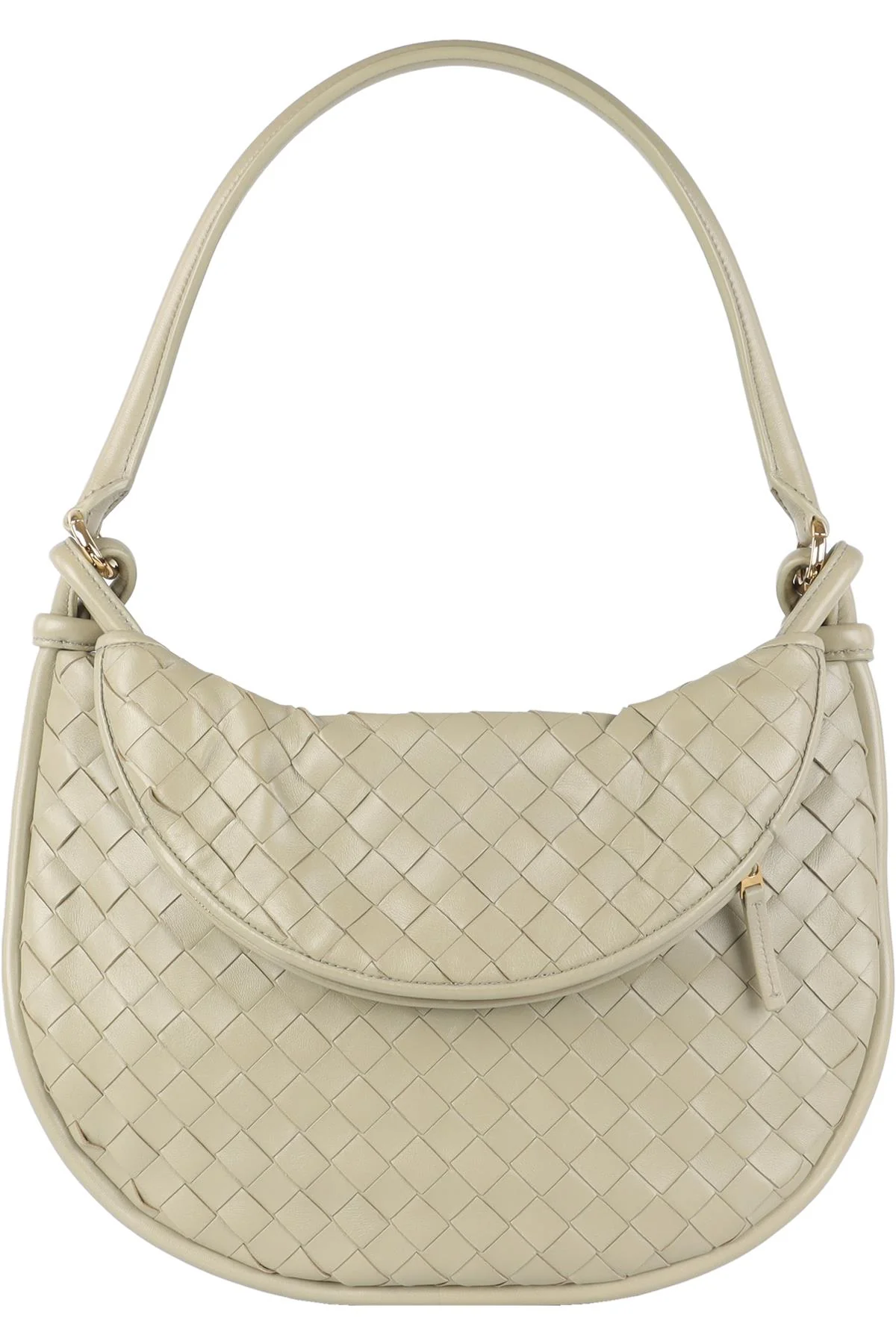 BOTTEGA VENETA GREEN GEMELLI MEDIUM INTRECCIATO LEATHER SHOULDER BAG