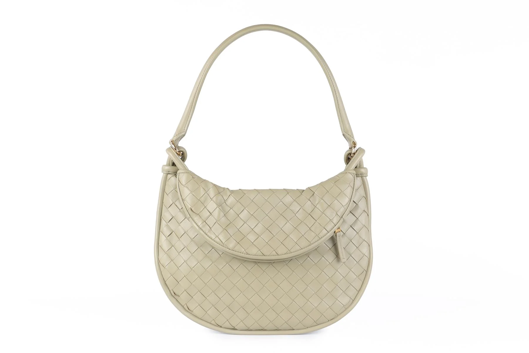 BOTTEGA VENETA GREEN GEMELLI MEDIUM INTRECCIATO LEATHER SHOULDER BAG - Image 2