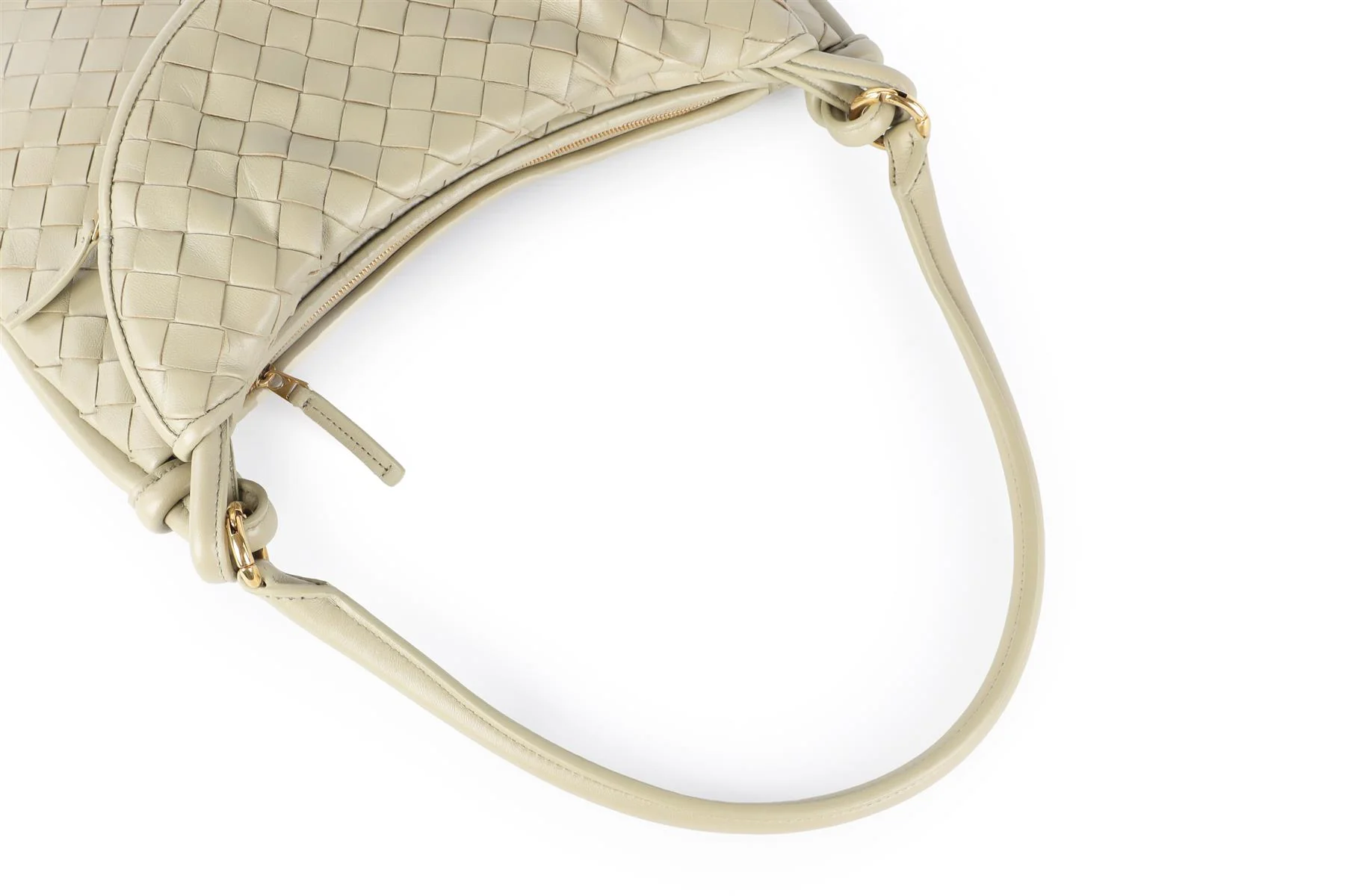 BOTTEGA VENETA GREEN GEMELLI MEDIUM INTRECCIATO LEATHER SHOULDER BAG - Image 8