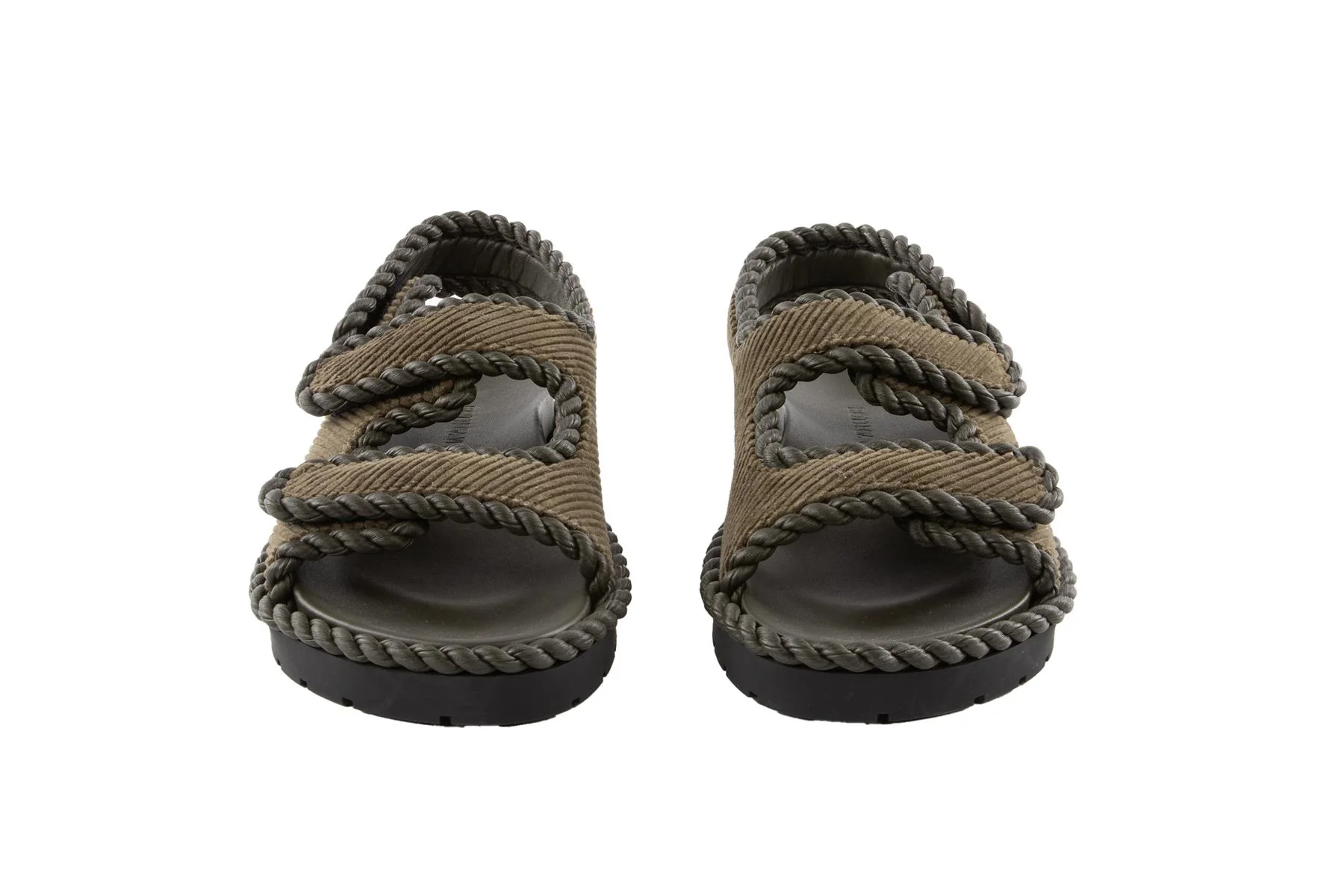 BOTTEGA VENETA GREEN JACK CORDUROY SANDALS EU 38 UK 5 US 8 - Image 3