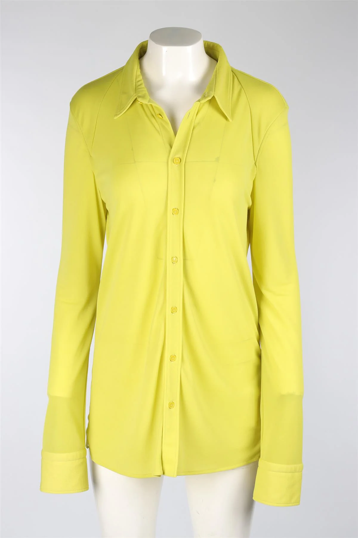 BOTTEGA VENETA GREEN JERSEY SHIRT IT 44 UK 12 - Image 2