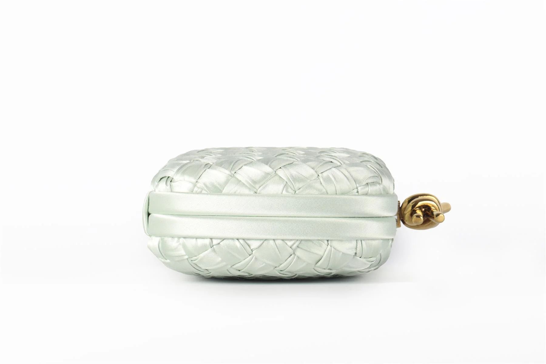 BOTTEGA VENETA GREEN KNOT INTRECCIATO SATIN CLUTCH - Image 5