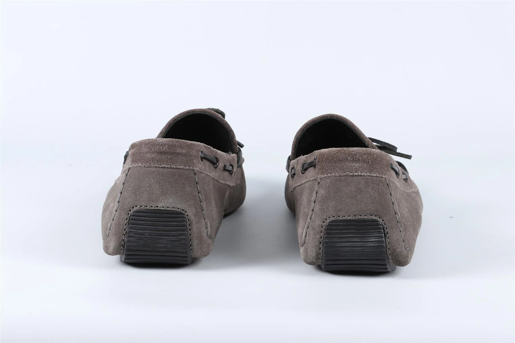 BOTTEGA VENETA GREY MEN'S INTRECCIATO SUEDE LOAFERS EU 43 UK 9 US 10 - Image 5