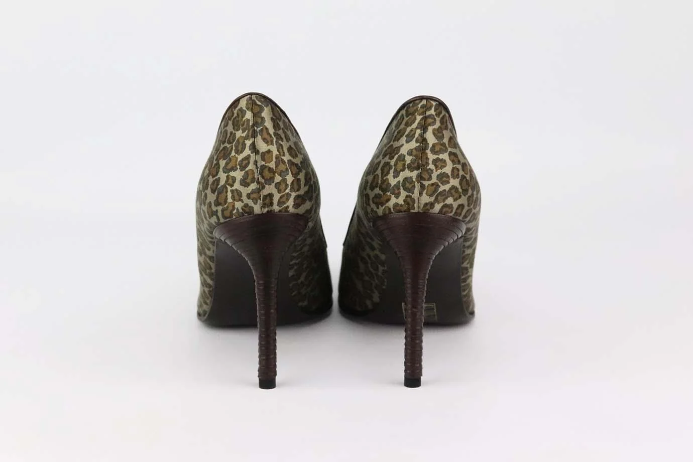 BOTTEGA VENETA LEOPARD PRINT SATIN PUMPS EU 37.5 UK 4.5 US 7.5 - Image 4