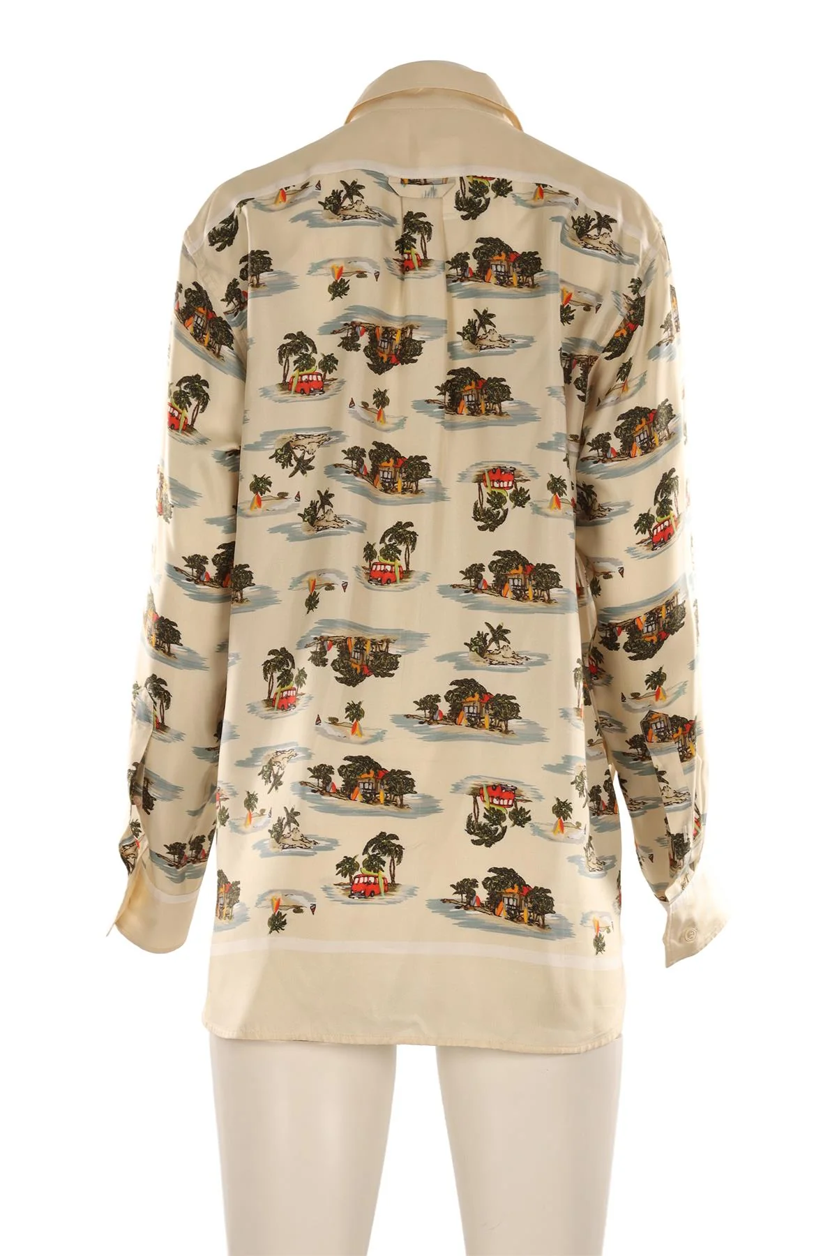 BOTTEGA VENETA MULTI SILK SHIRT IT 42 UK 10 - Image 4