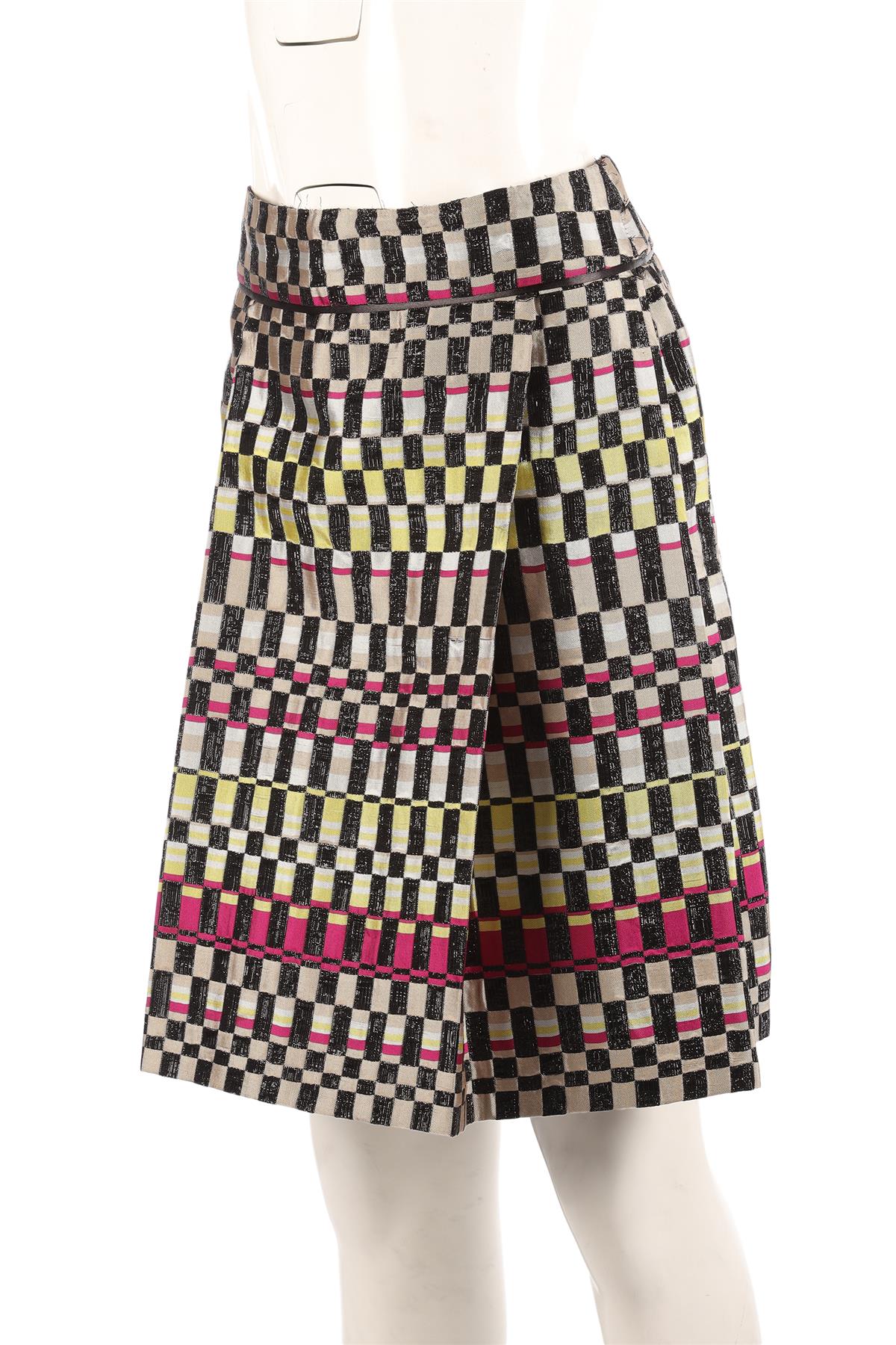 BOTTEGA VENETA MULTI SILK SKIRT IT 46 UK 14 - Image 3