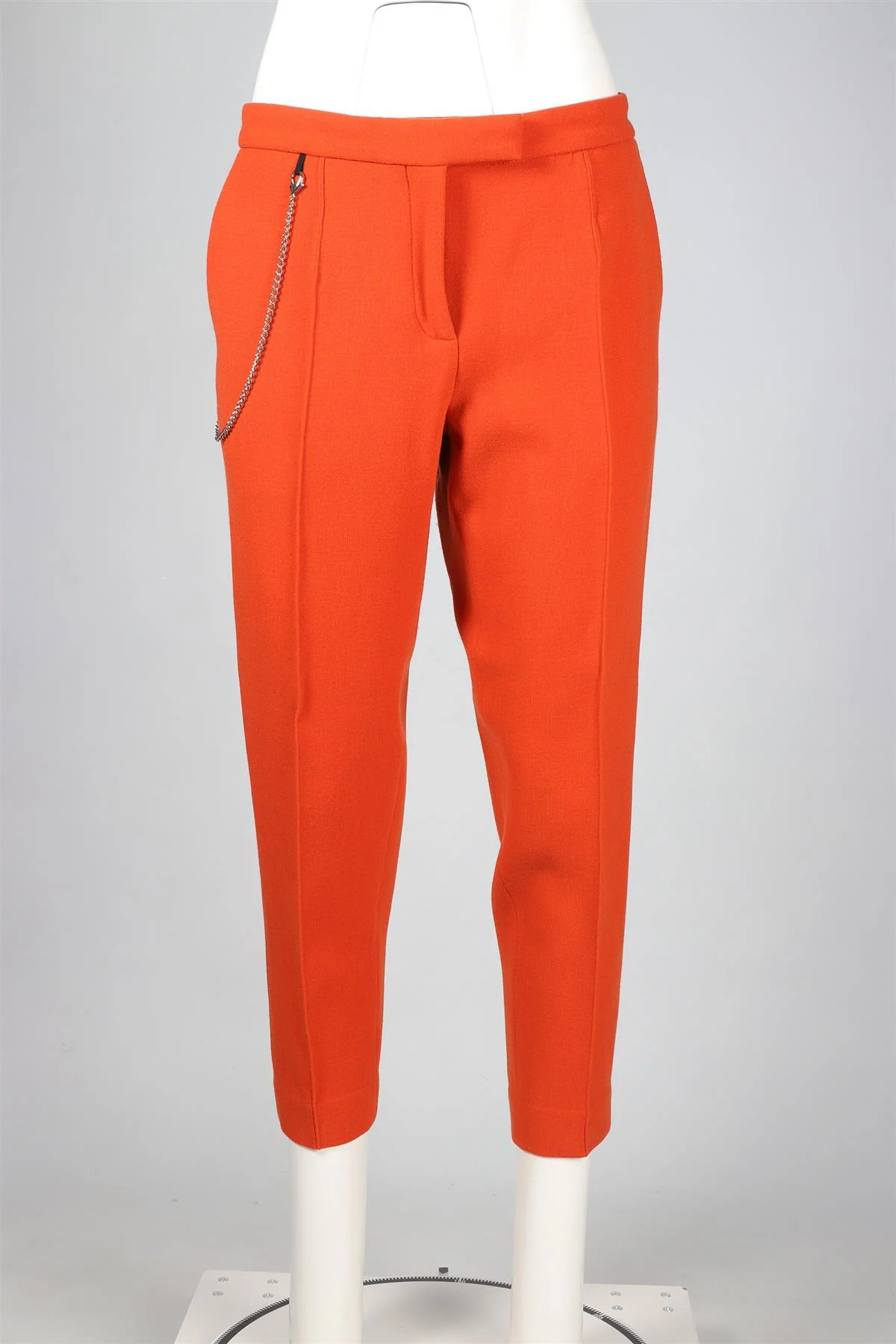 BOTTEGA VENETA ORANGE WOOL TAPERED PANTS IT 44 UK 12 - Image 2