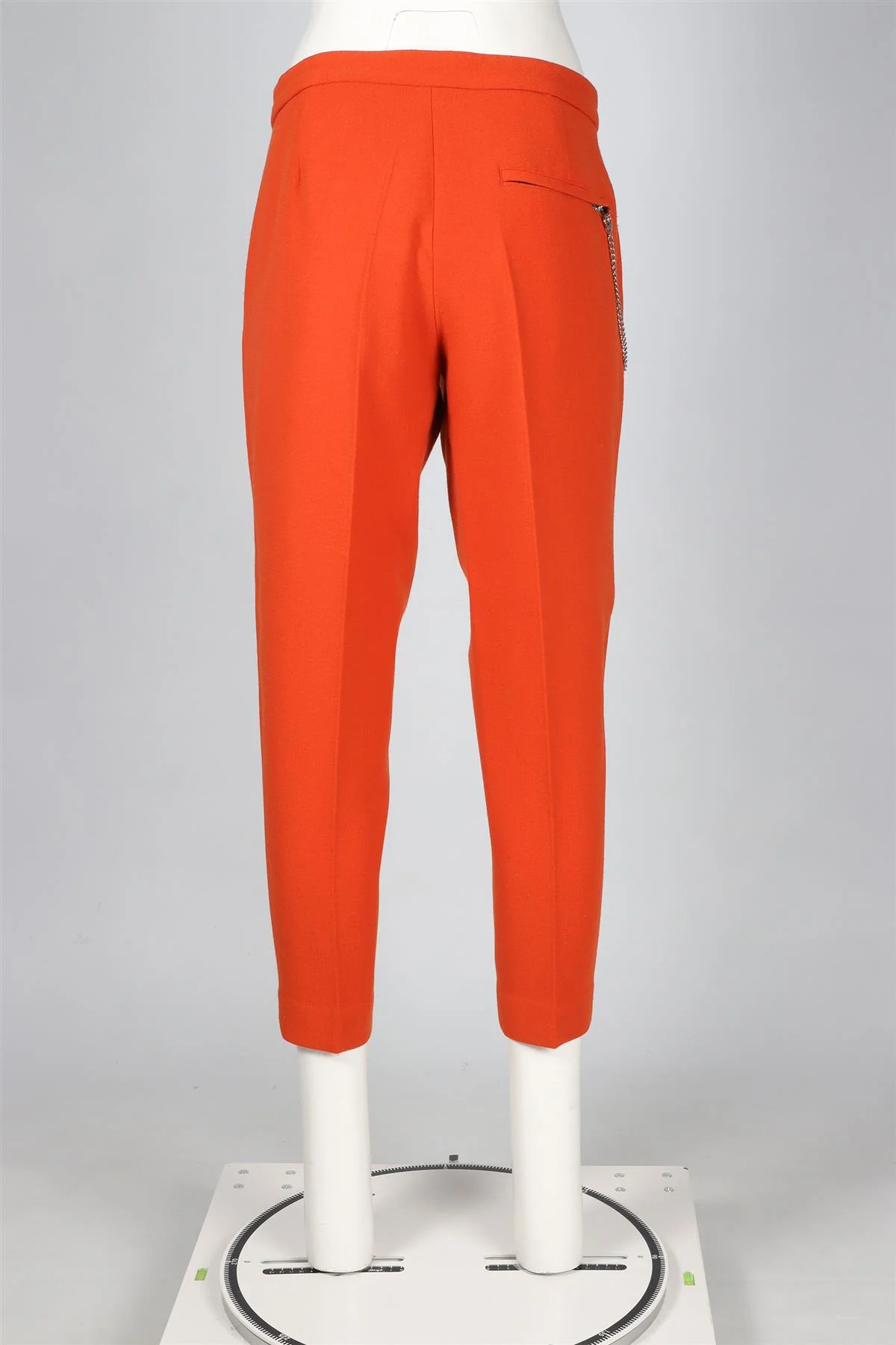 BOTTEGA VENETA ORANGE WOOL TAPERED PANTS IT 44 UK 12 - Image 4