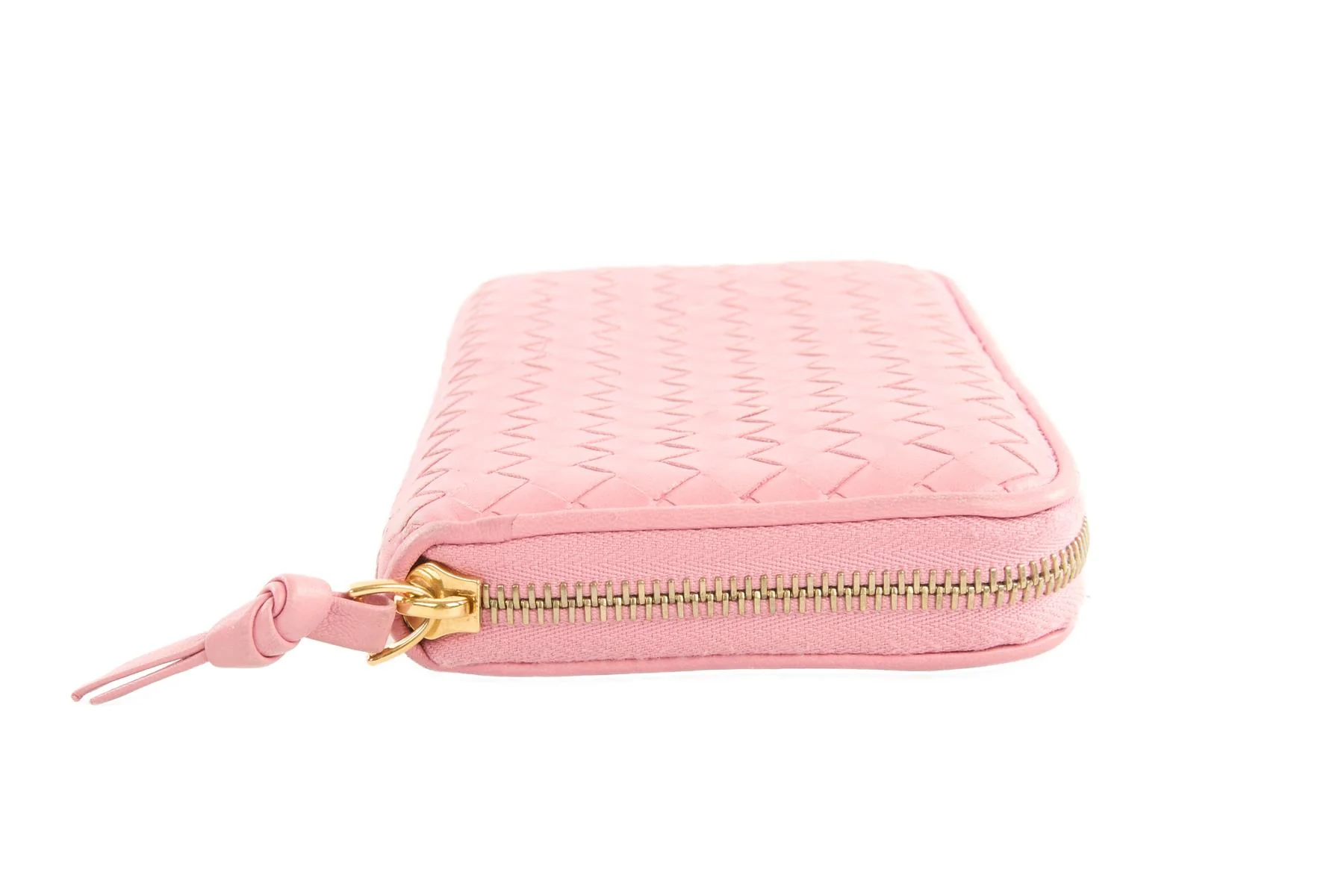 BOTTEGA VENETA PINK INTRECCIATO LEATHER WALLET - Image 4