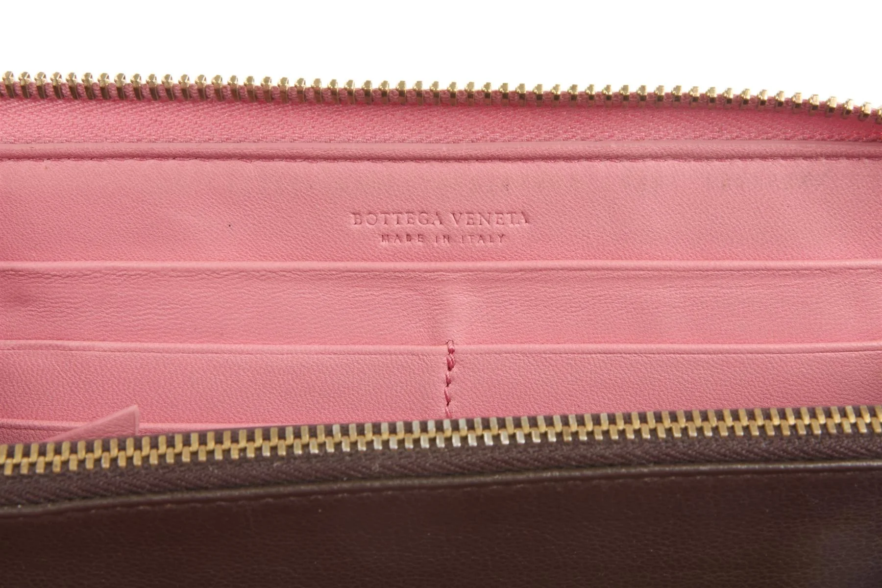 BOTTEGA VENETA PINK INTRECCIATO LEATHER WALLET - Image 7