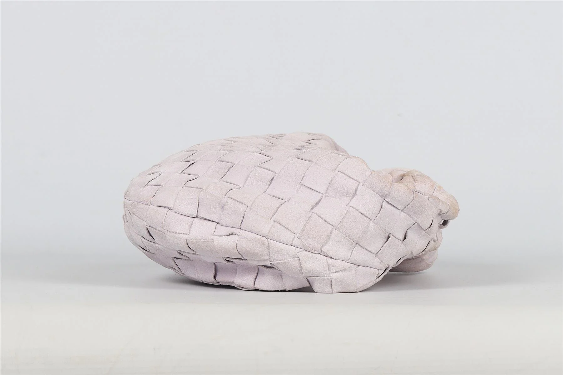 BOTTEGA VENETA PINK JODIE MINI INTRECIATTO SUEDE TOTE BAG - Image 5