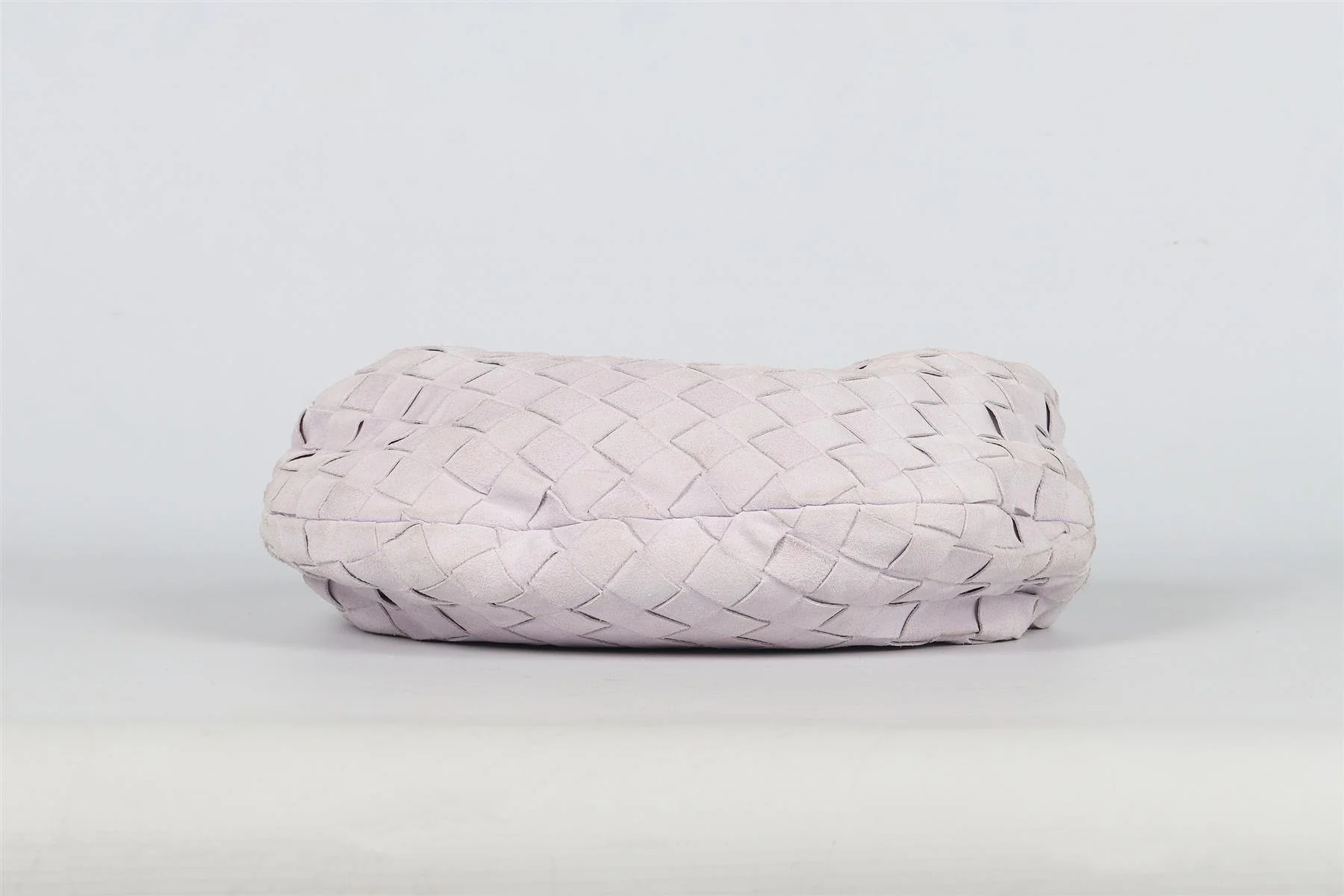 BOTTEGA VENETA PINK JODIE MINI INTRECIATTO SUEDE TOTE BAG - Image 7