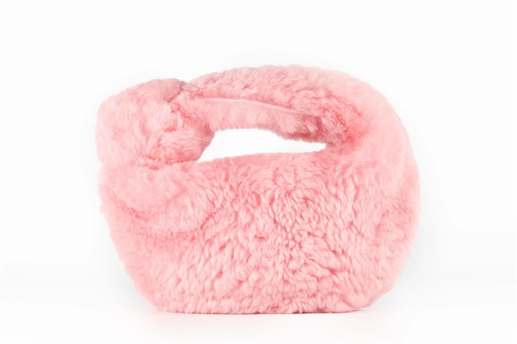 BOTTEGA VENETA PINK JODIE MINI SHEARLING CLUTCH - Image 6