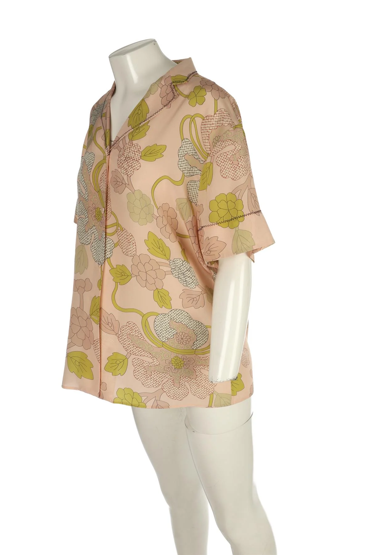 BOTTEGA VENETA PINK SILK SHIRT IT 46 UK 14 - Image 3