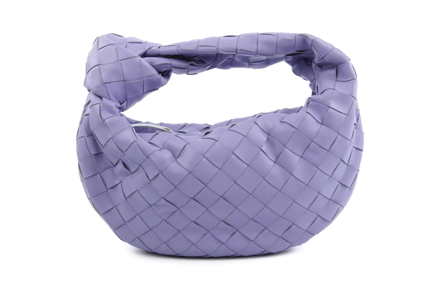 BOTTEGA VENETA PURPLE JODIE MINI INTRECCIATO LEATHER TOTE BAG - Image 6