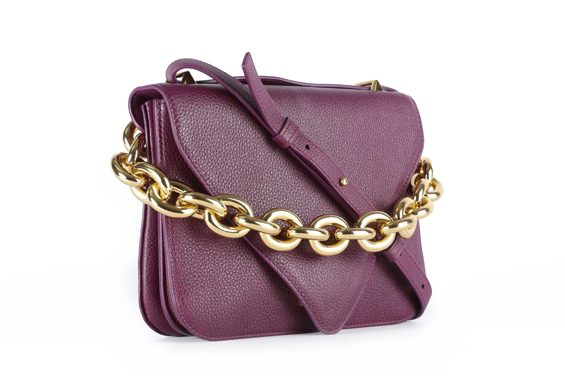 BOTTEGA VENETA PURPLE MOUNT SMALL LEATHER SHOULDER BAG - Image 4