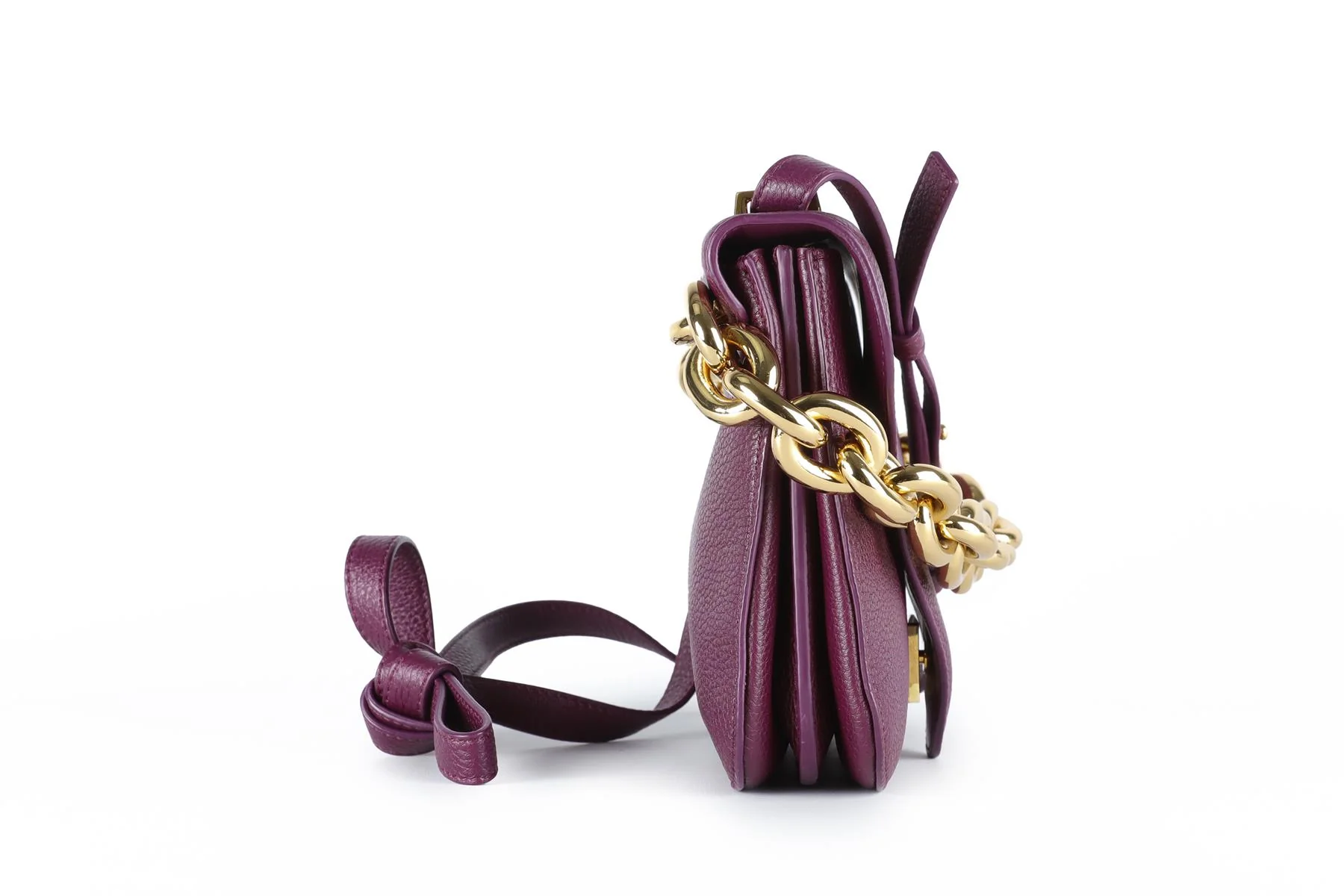 BOTTEGA VENETA PURPLE MOUNT SMALL LEATHER SHOULDER BAG - Image 5