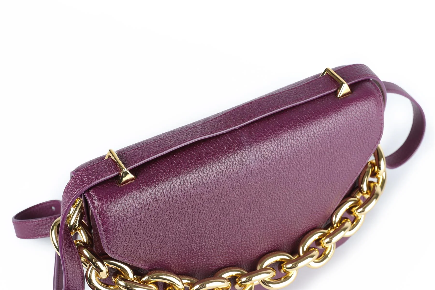 BOTTEGA VENETA PURPLE MOUNT SMALL LEATHER SHOULDER BAG - Image 9
