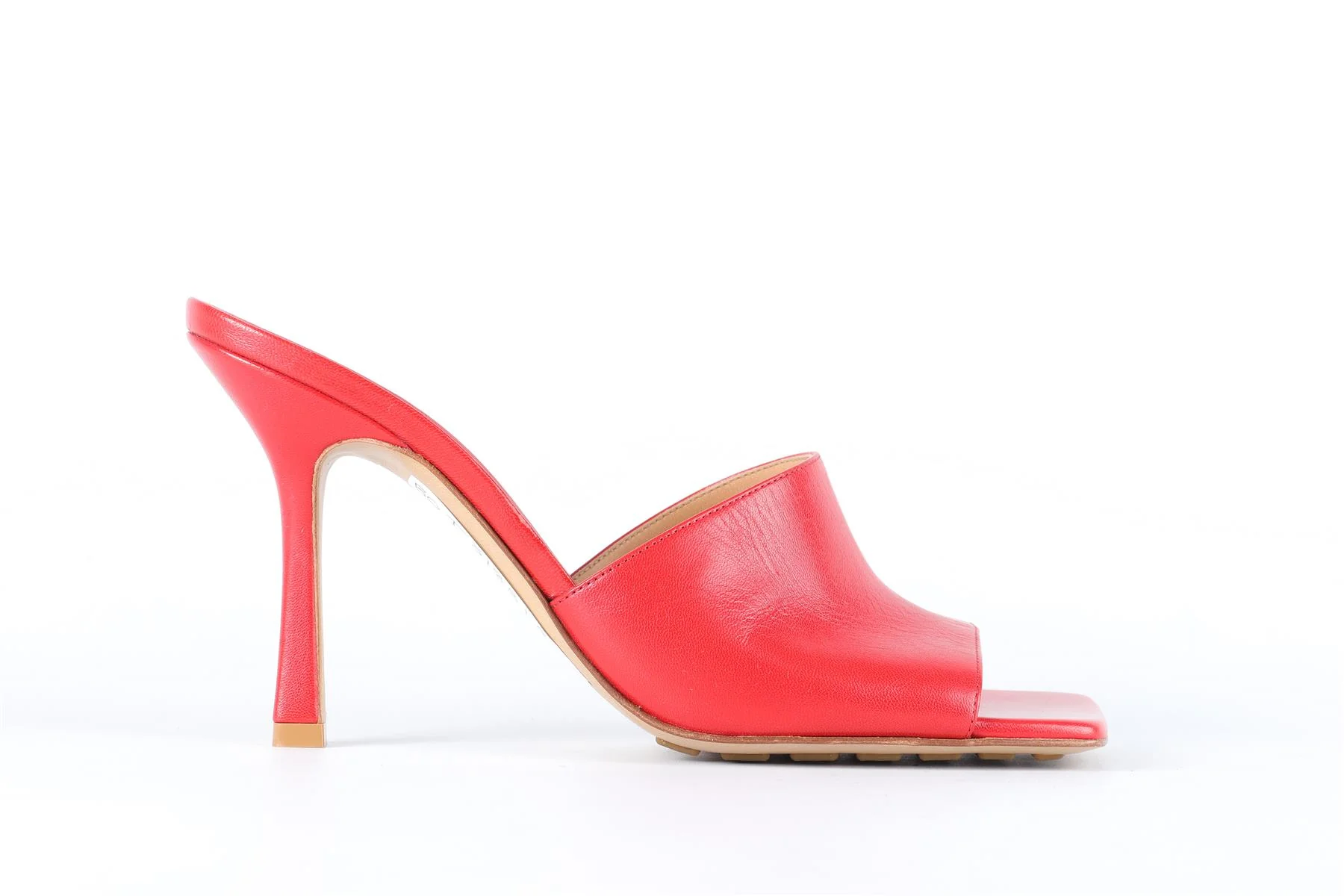 BOTTEGA VENETA RED LEATHER MULES EU 38 UK 5 US 8 - Image 2