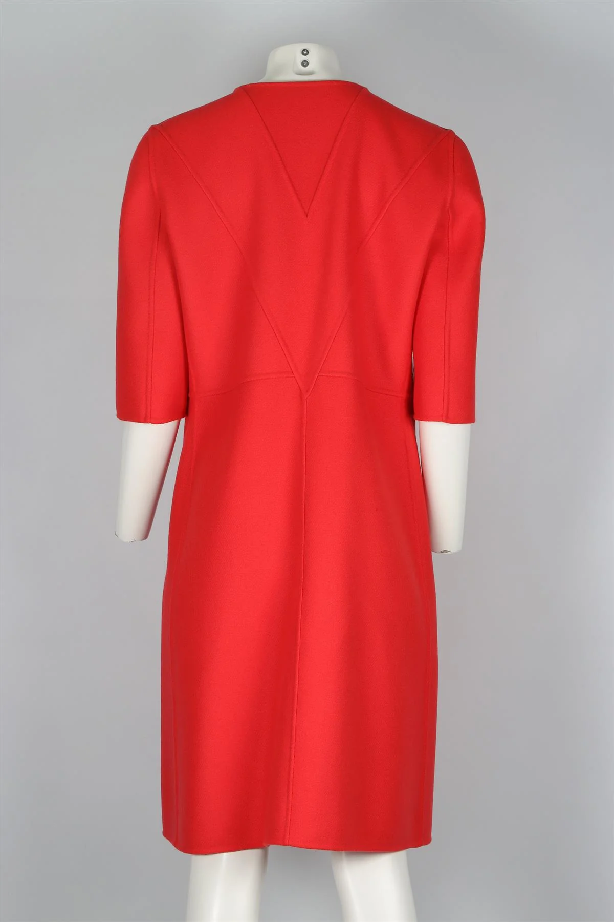 BOTTEGA VENETA RED WOOL COAT IT 48 UK 16 - Image 4