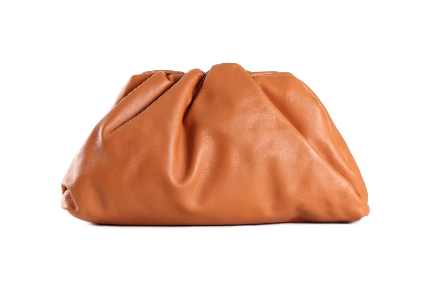 BOTTEGA VENETA TAN POUCH LARGE LEATHER CLUTCH - Image 6