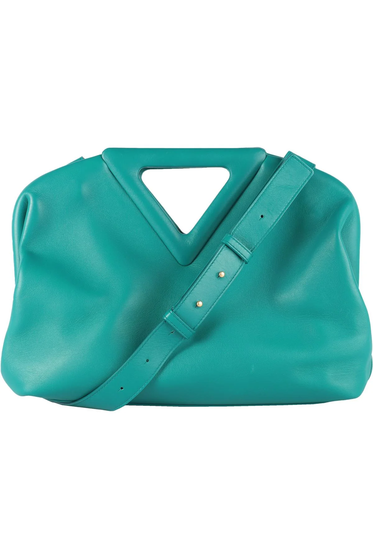 BOTTEGA VENETA TEAL POINT MEDIUM LEATHER TOTE BAG