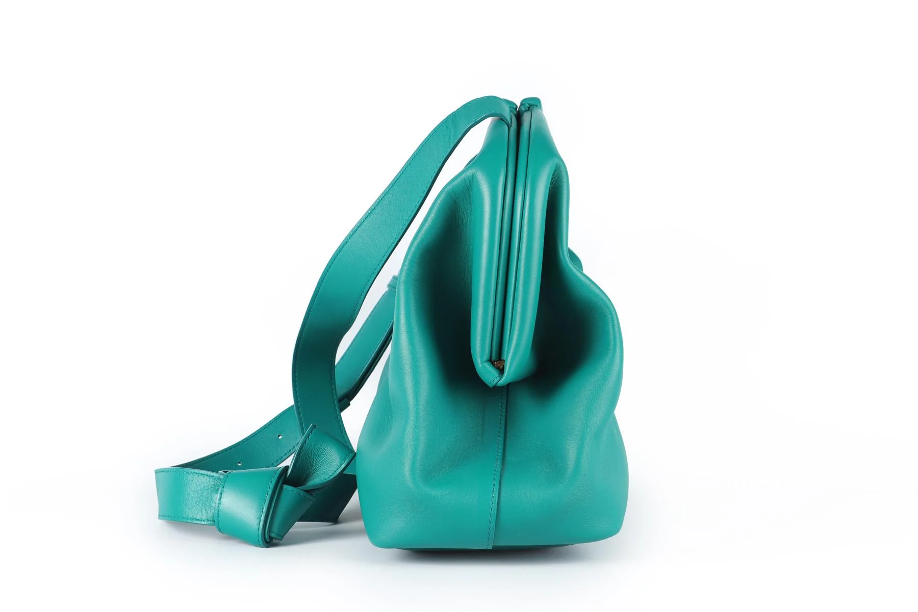 BOTTEGA VENETA TEAL POINT MEDIUM LEATHER TOTE BAG - Image 5