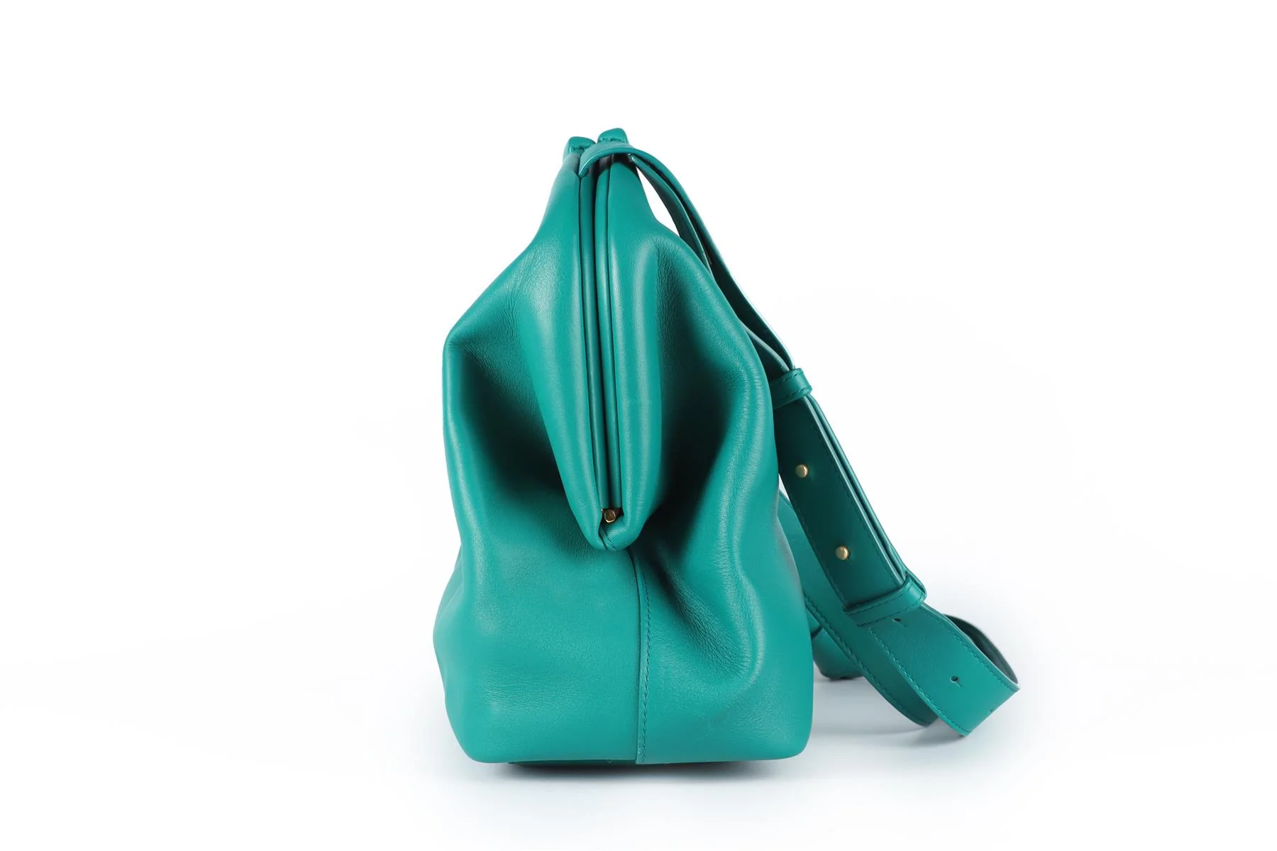 BOTTEGA VENETA TEAL POINT MEDIUM LEATHER TOTE BAG - Image 6