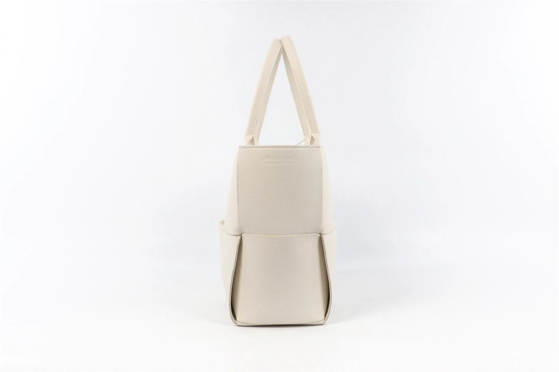 BOTTEGA VENETA WHITE ARCO INTRECCIATO LEATHER TOTE BAG - Image 5