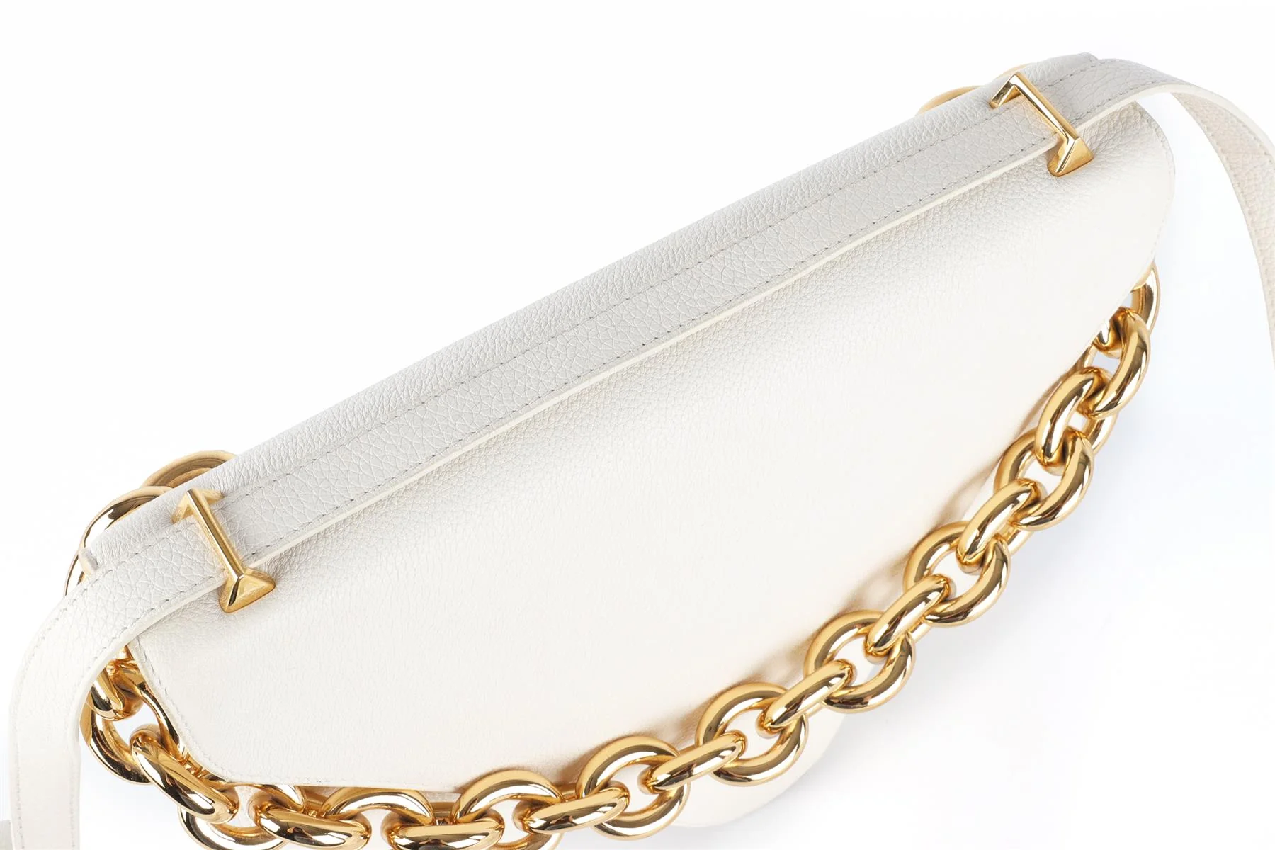 BOTTEGA VENETA WHITE MOUNT MEDIUM LEATHER SHOULDER BAG - Image 10