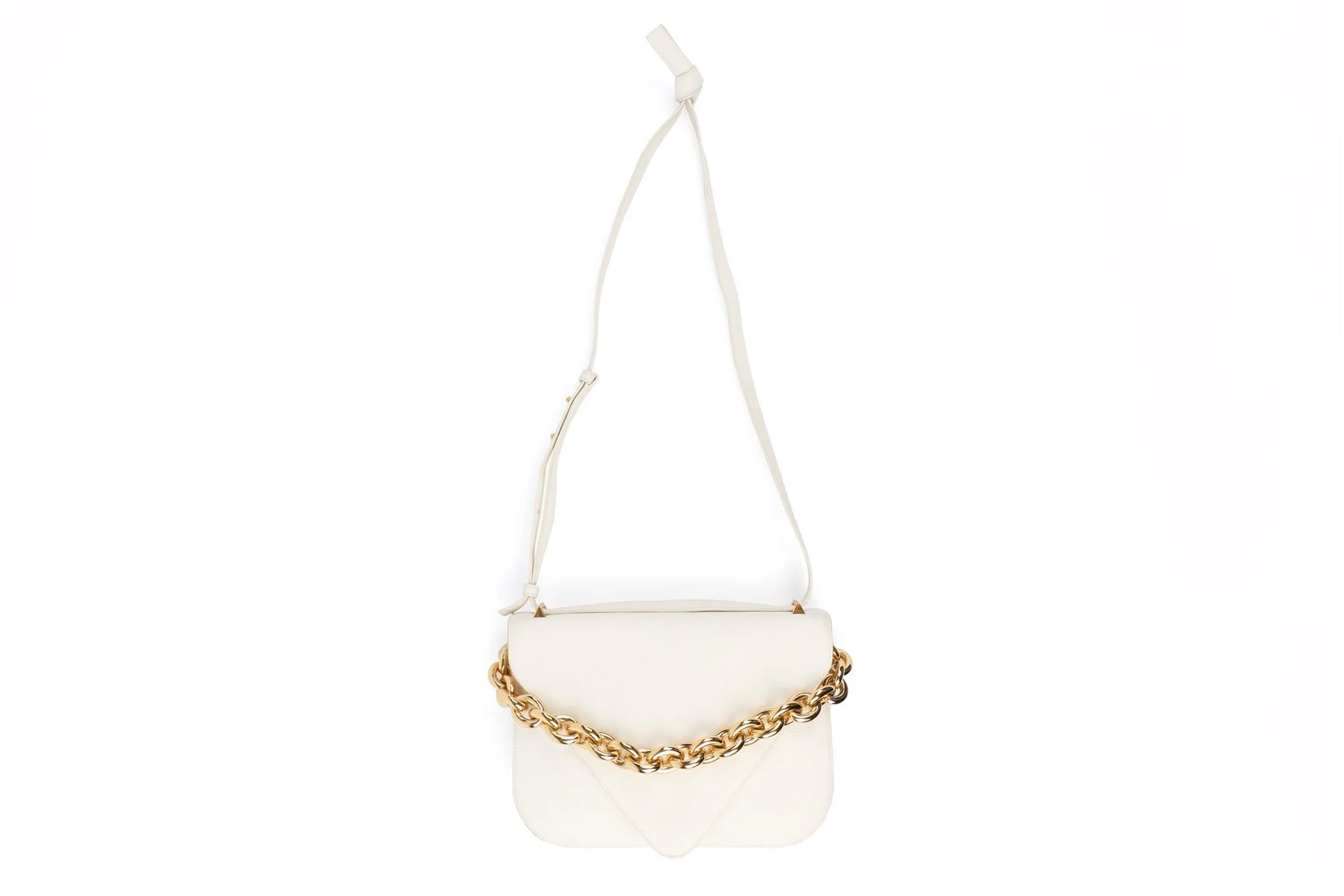 BOTTEGA VENETA WHITE MOUNT MEDIUM LEATHER SHOULDER BAG - Image 3