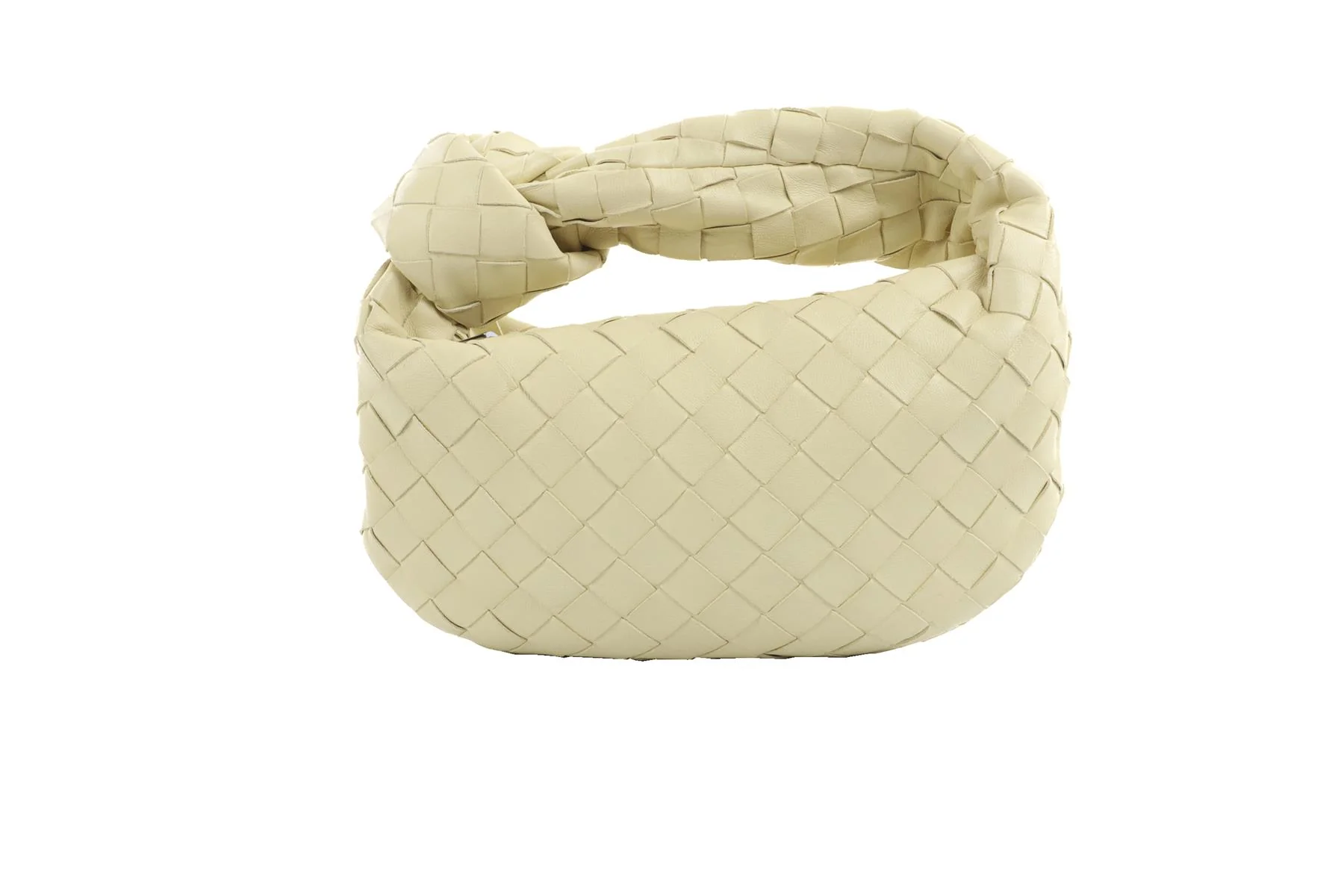 BOTTEGA VENETA YELLOW JODIE MINI INTRECCIATO LEATHER TOTE BAG - Image 6
