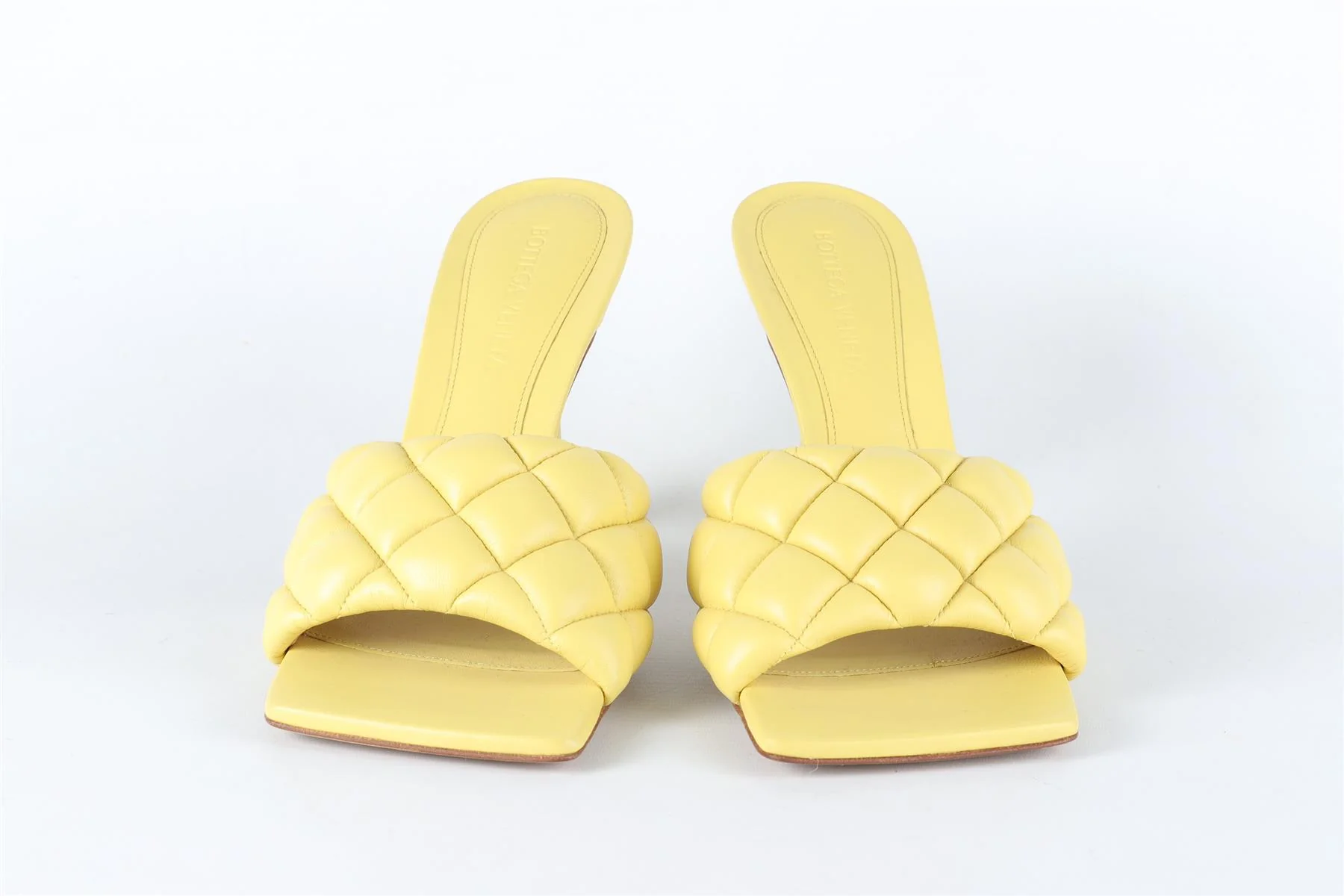 BOTTEGA VENETA YELLOW LEATHER MULES EU 38 UK 5 US 8 - Image 3
