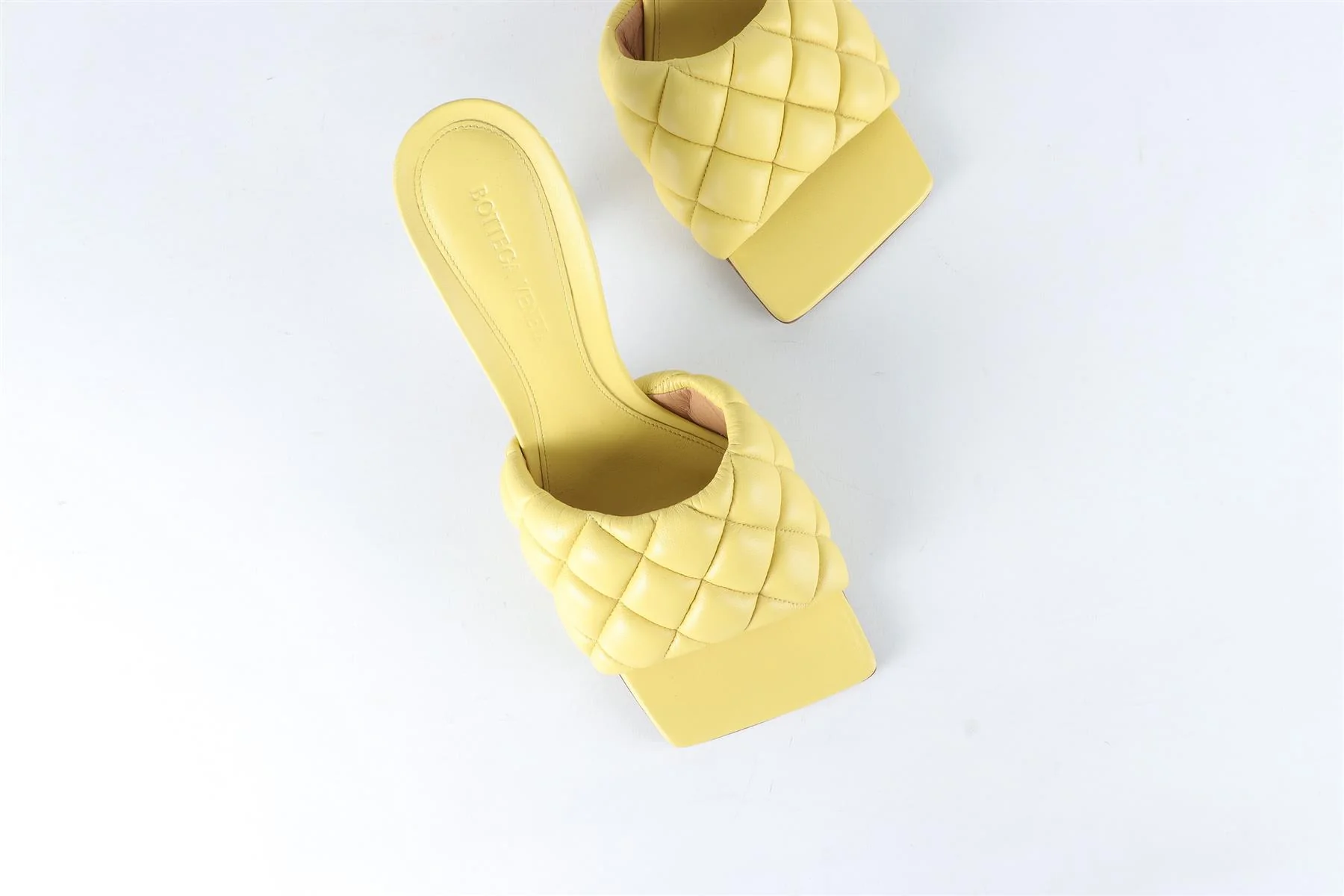 BOTTEGA VENETA YELLOW LEATHER MULES EU 38 UK 5 US 8 - Image 4
