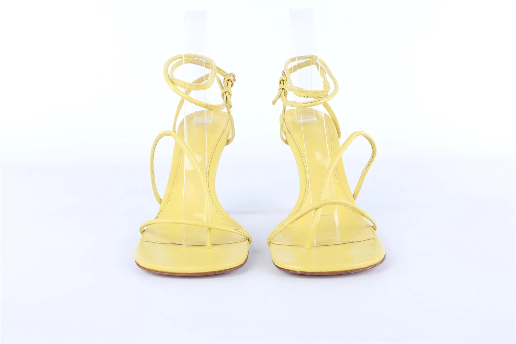 BOTTEGA VENETA YELLOW LEATHER SANDALS EU 38 UK 5 US 8 - Image 3