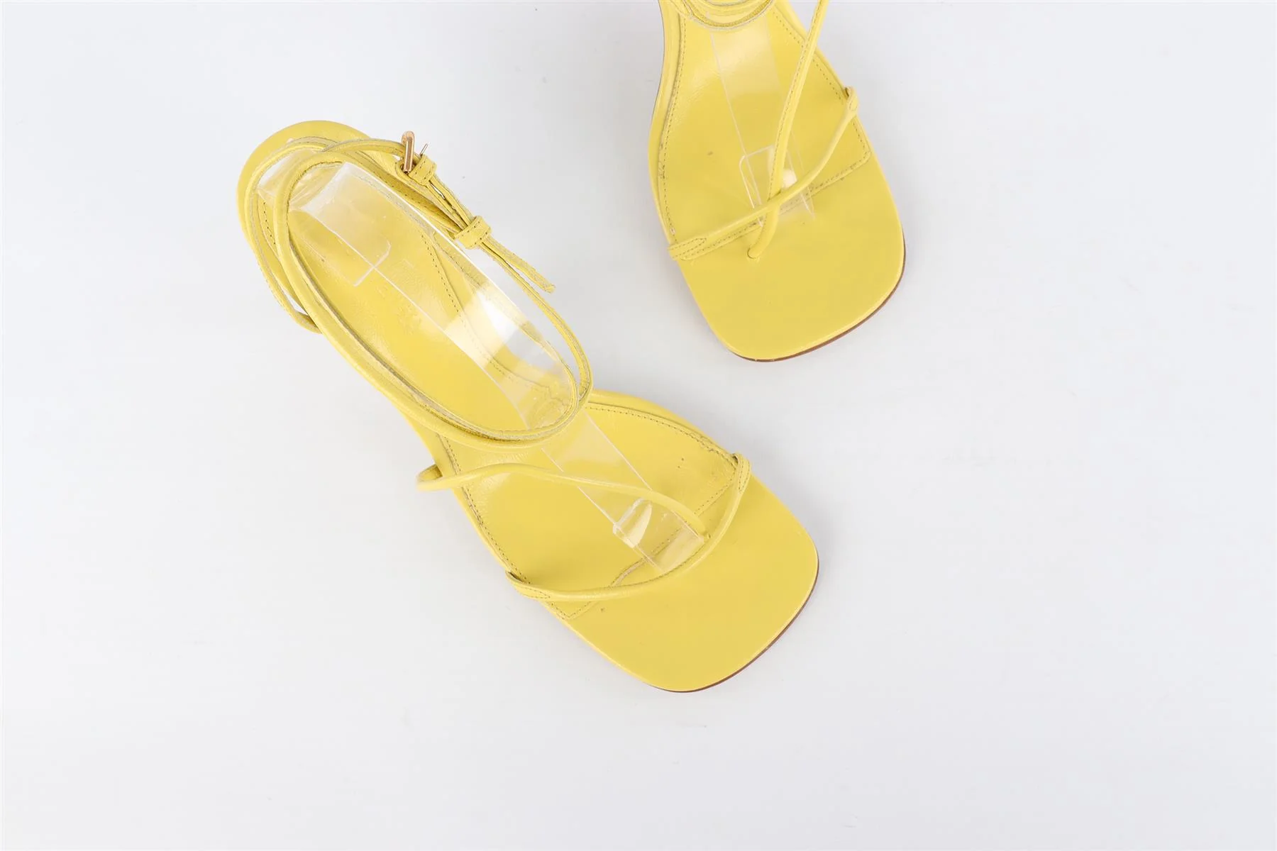 BOTTEGA VENETA YELLOW LEATHER SANDALS EU 38 UK 5 US 8 - Image 4